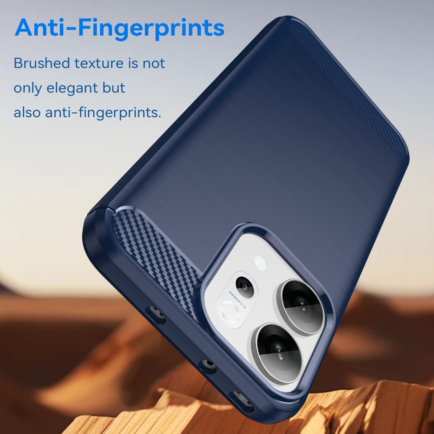 OPPO Reno14 Carbon Fibre Brushed Case [Navy]