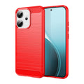 OPPO Reno14 Carbon Fibre TPU Case Slim Shockproof Cover Red - Red
