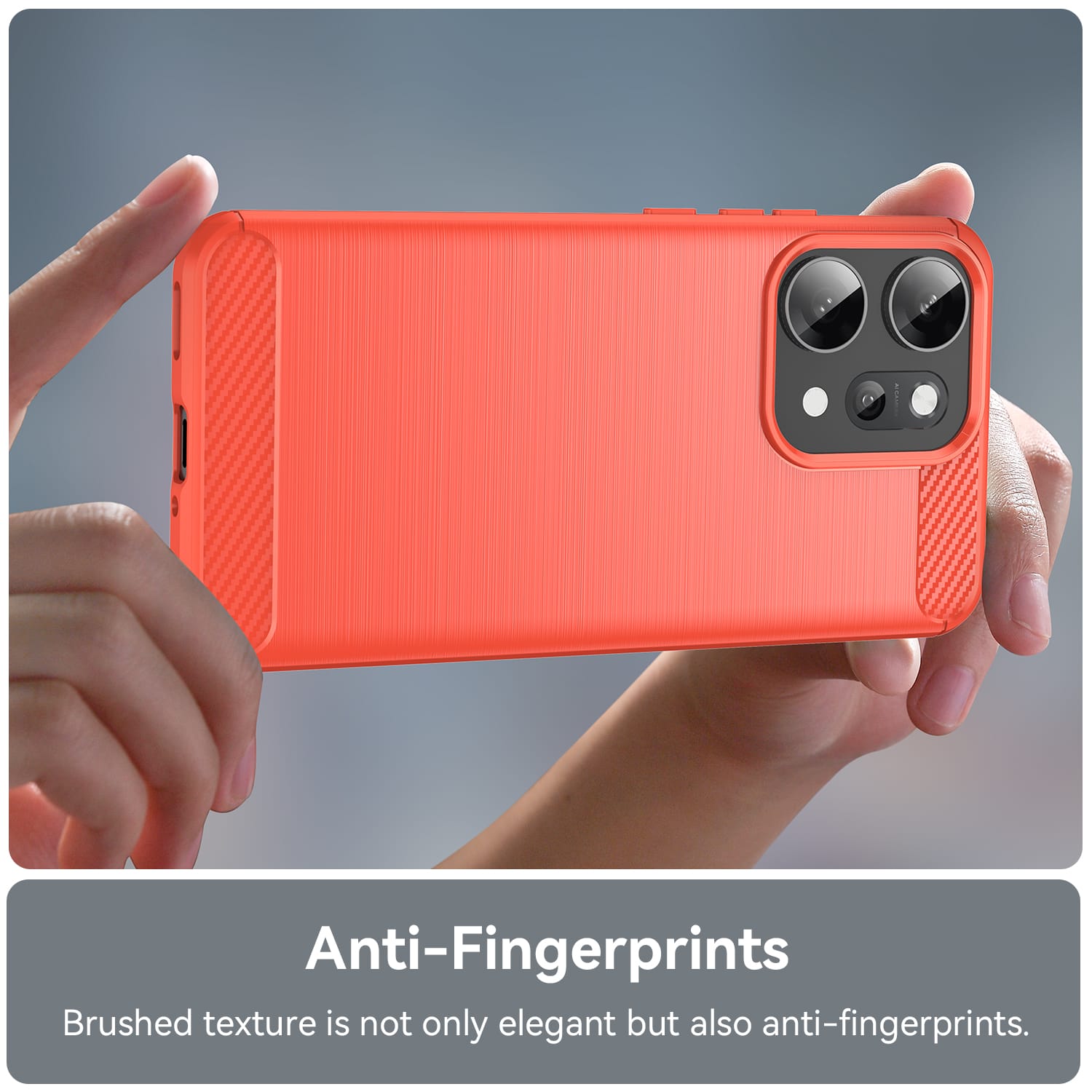 OPPO Reno14 Carbon Fibre Brushed Case [Red]