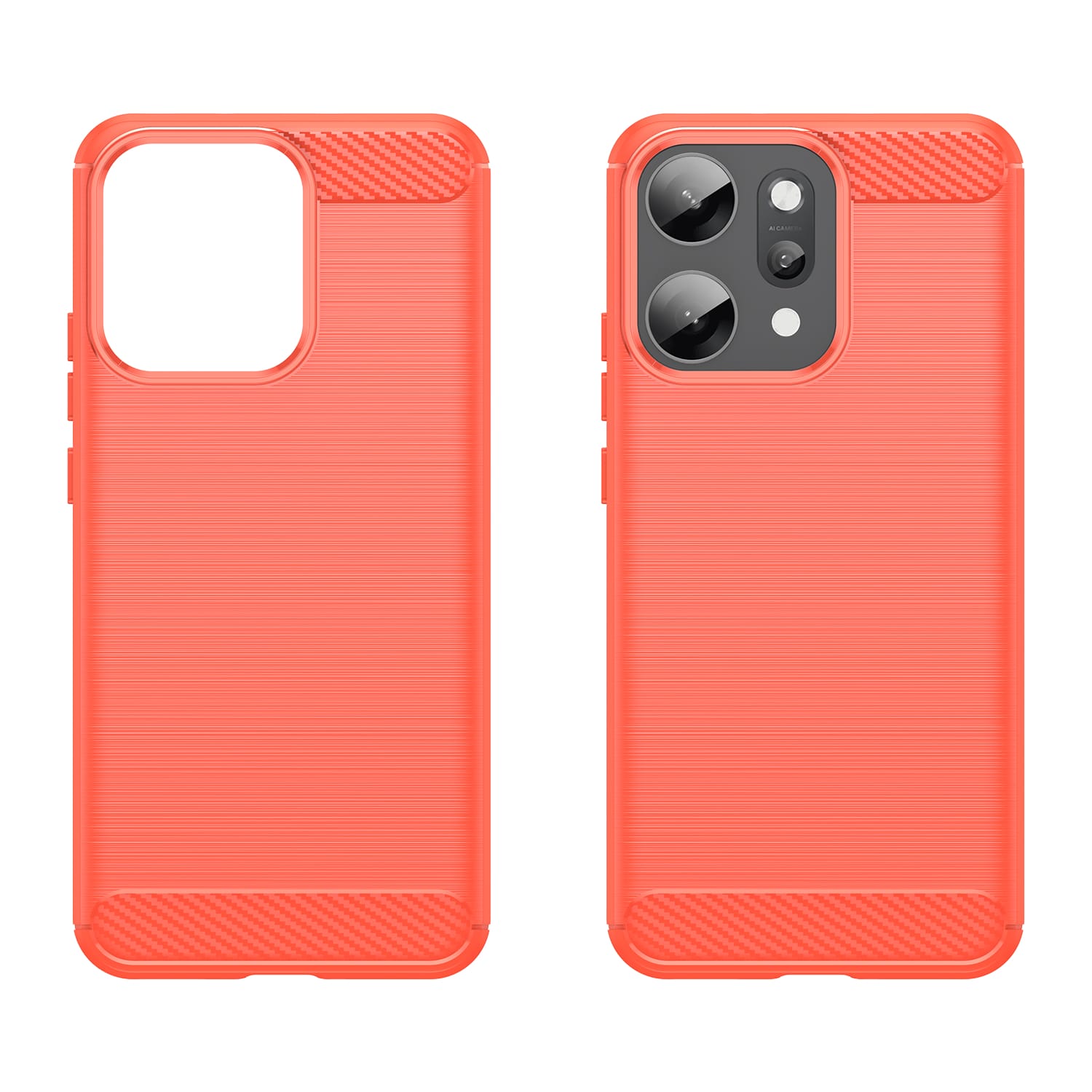 OPPO Reno14 Carbon Fibre Brushed Case [Red]