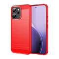 OPPO Reno14 F Carbon Fibre TPU Case Slim Shockproof Cover Red - Red