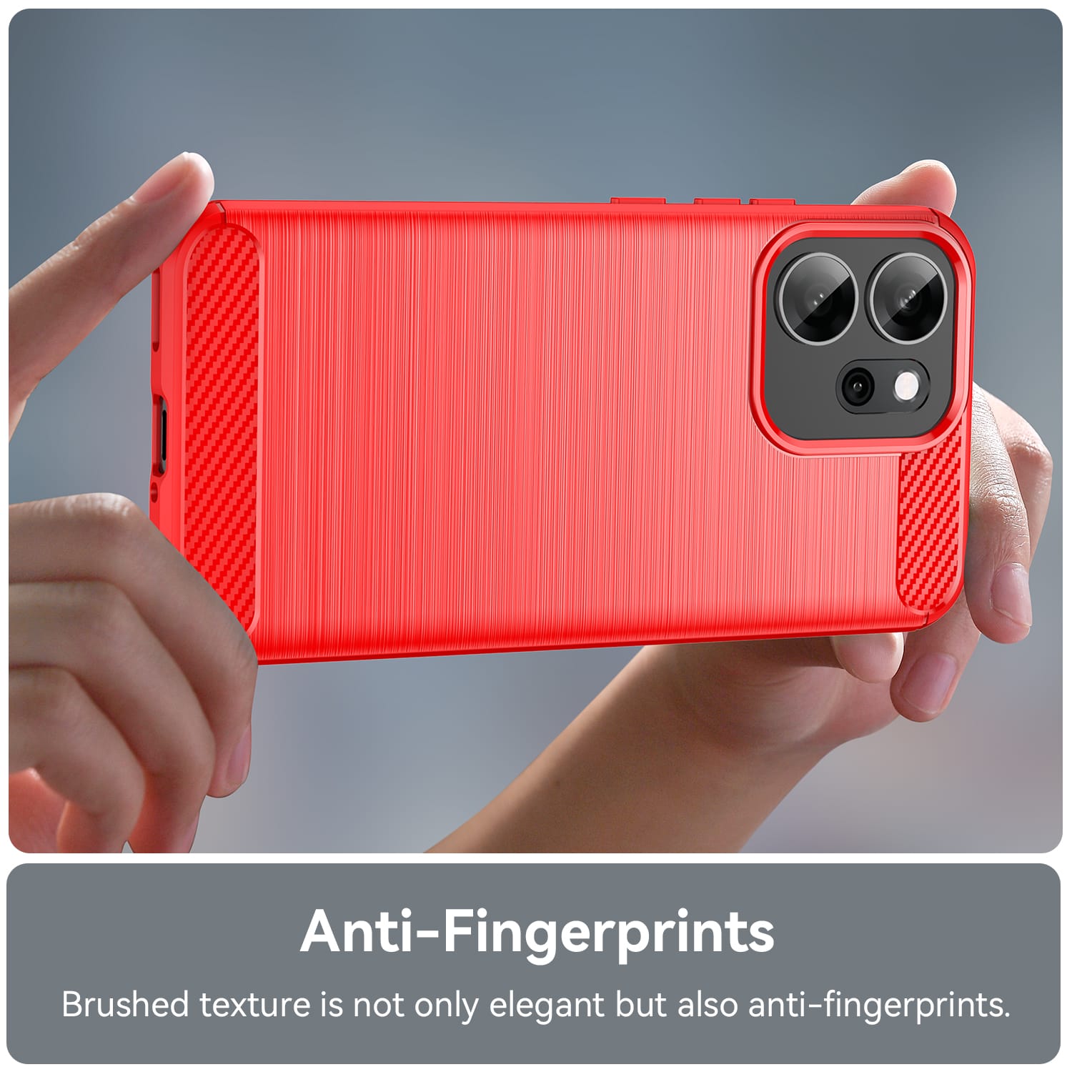 OPPO Reno14 F 5G Carbon Fibre Brushed Case [Red]