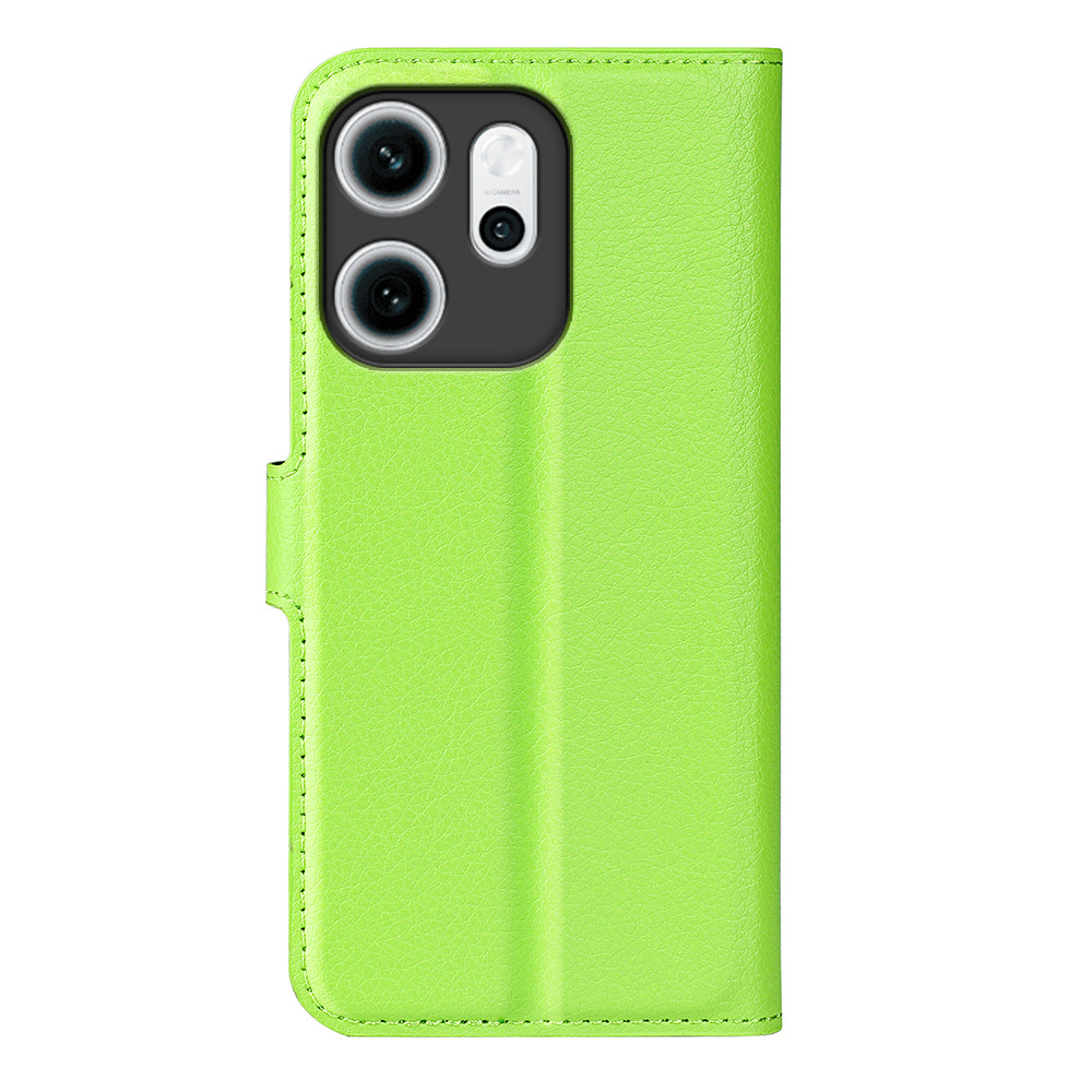 OPPO Reno14 F PU Wallet Case [Green]