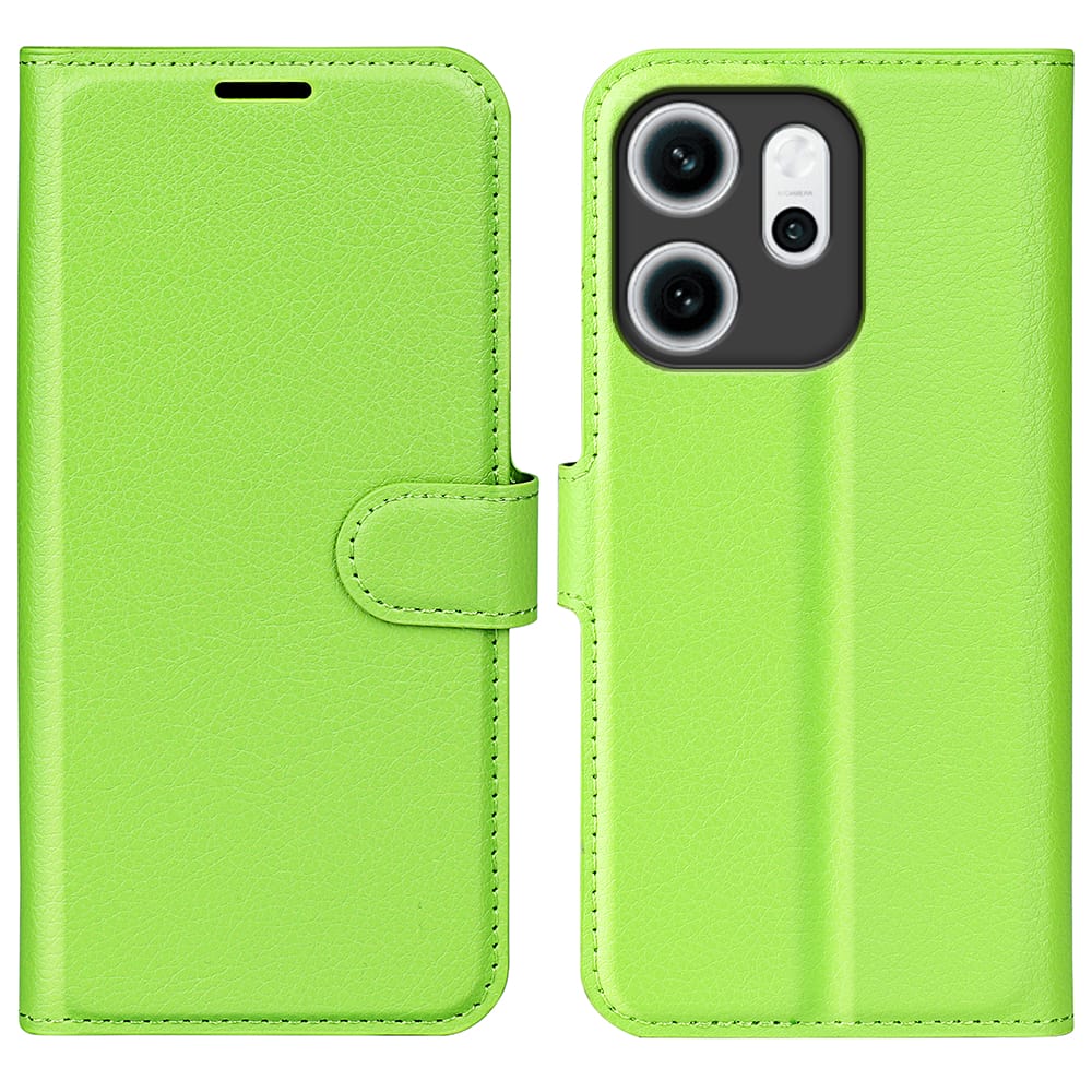 OPPO Reno14 F PU Wallet Case [Green]