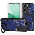 OPPO Reno14 F 5G Ring Kickstand Case w/ Camera Cover [Navy] - Navy