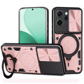 OPPO Reno14 F 5G Ring Kickstand Case w/ Camera Cover [Rose Gold] - Rose Gold