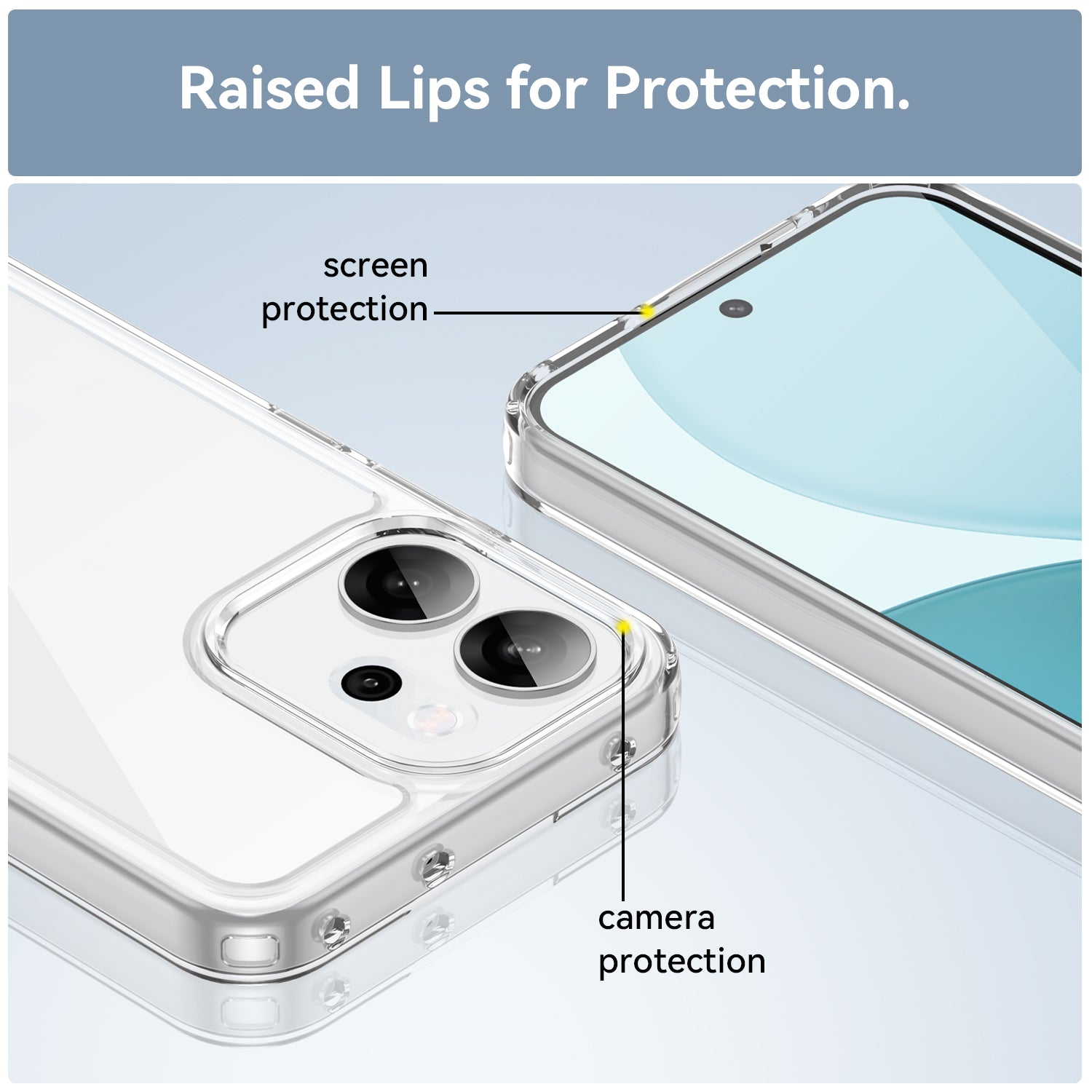 OPPO Reno14 F 5G Soft TPU Bumper Case [Clear]