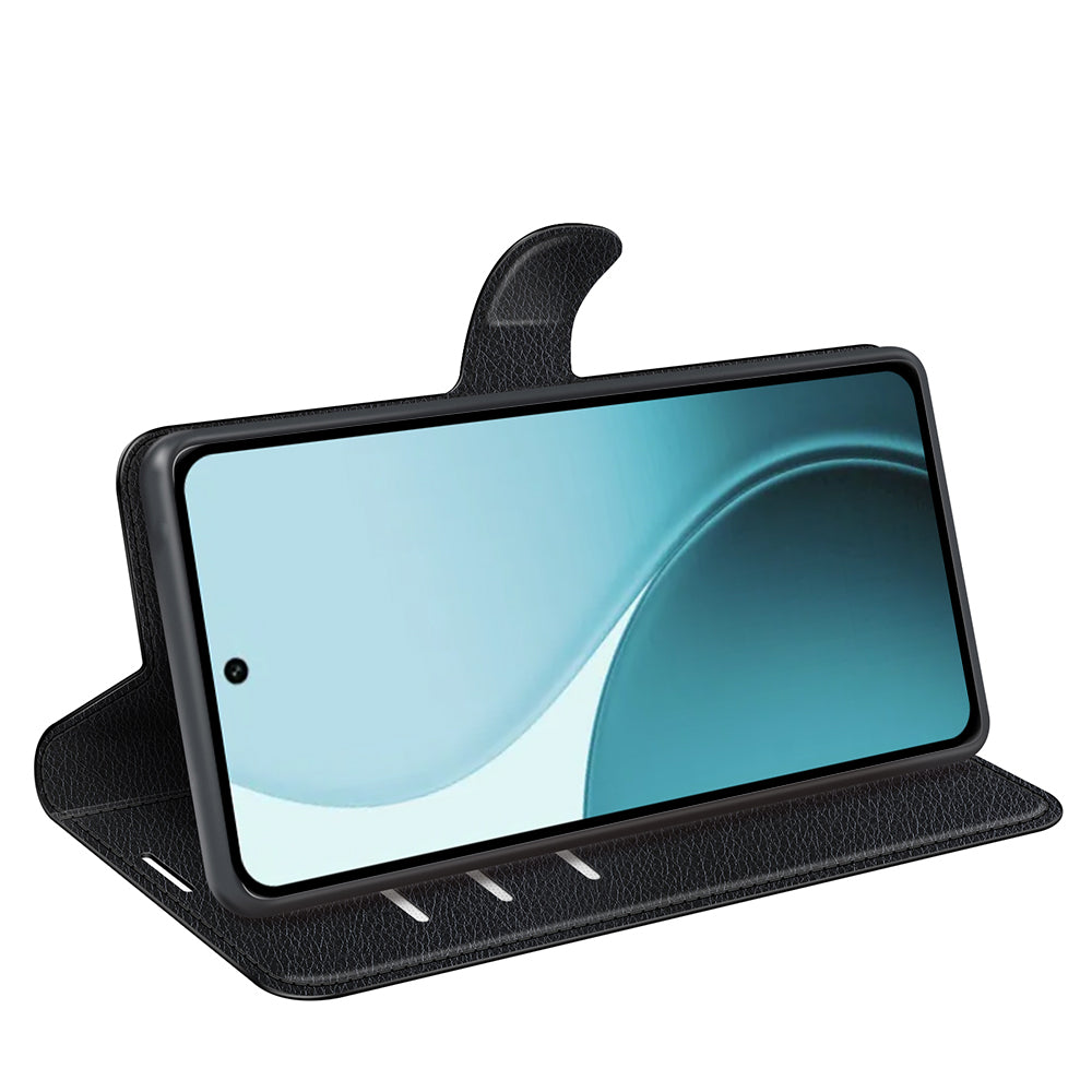 OPPO Reno14 Pro PU Wallet Case [Black]