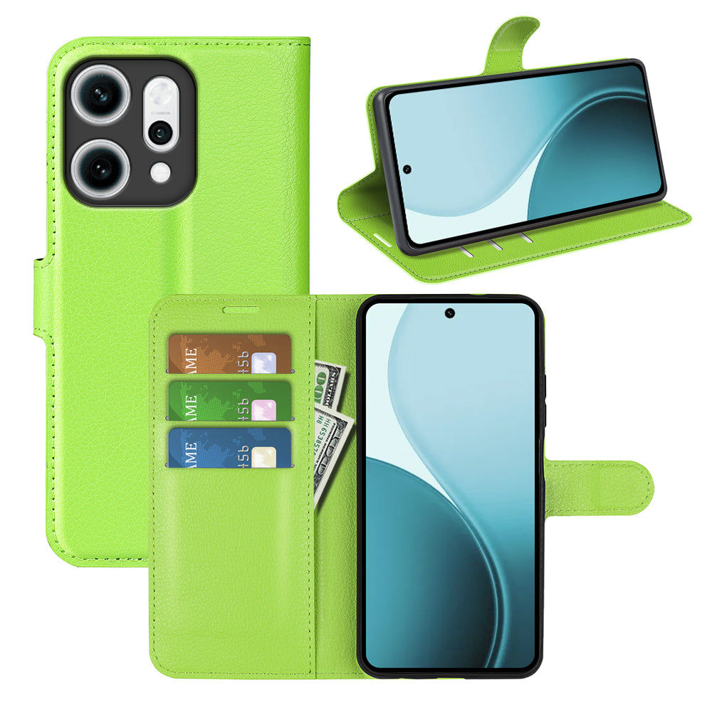 OPPO Reno14 Pro PU Wallet Case [Green]