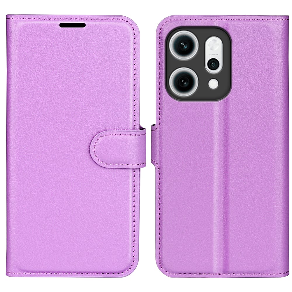 OPPO Reno14 Pro PU Wallet Case [Purple]