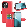 OPPO Reno14 Pro PU Wallet Case [Red] - Red