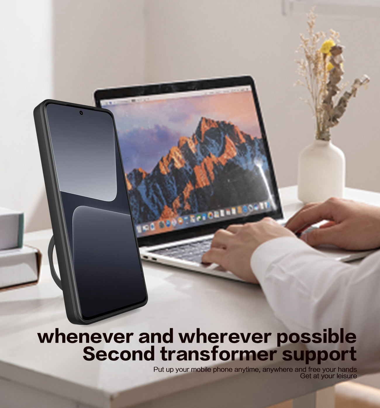 OPPO Reno14 Pro 5G 4G Ring Kickstand Case w/ Camera Cover [Red]