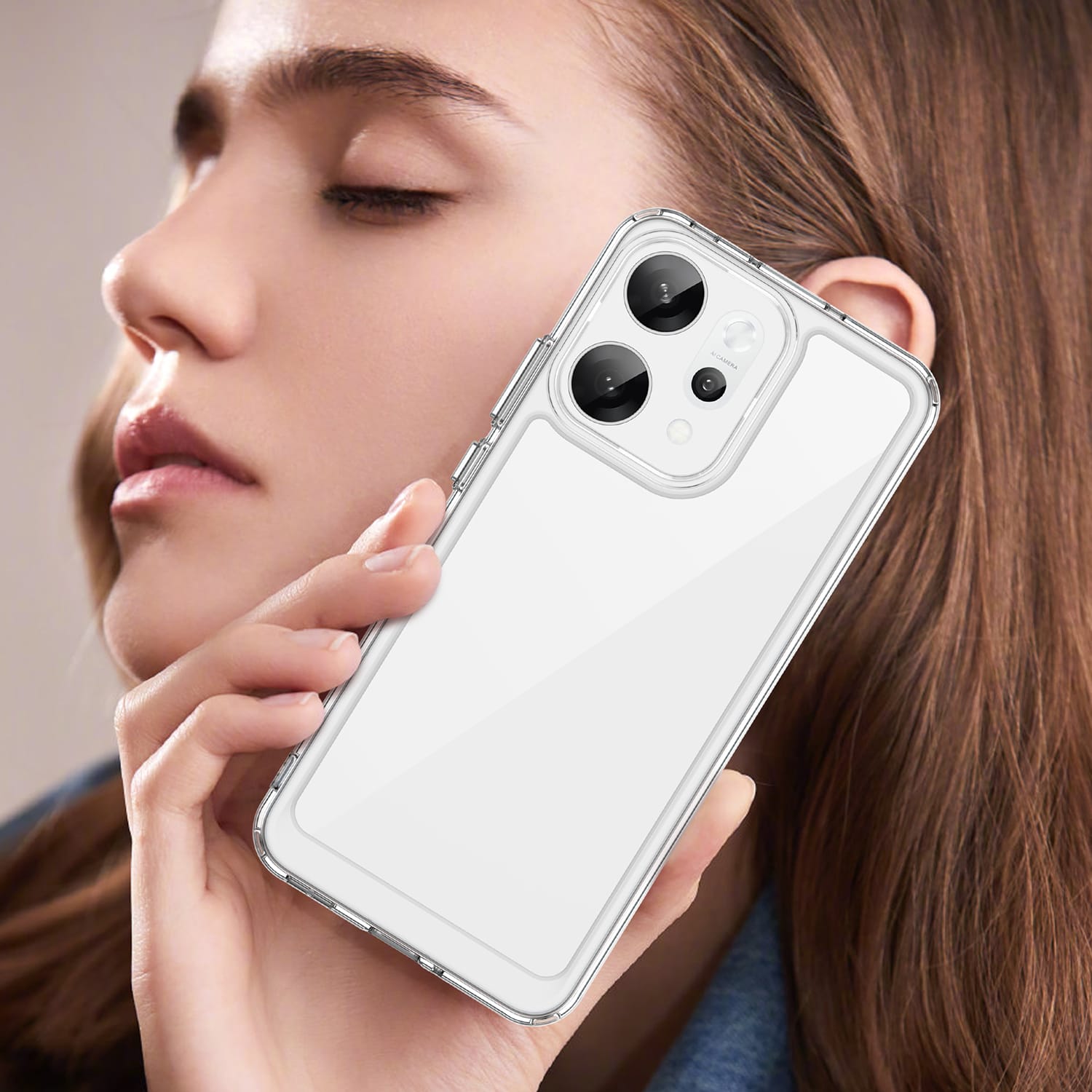 OPPO Reno14 Pro 5G Soft TPU Bumper Case [Clear]
