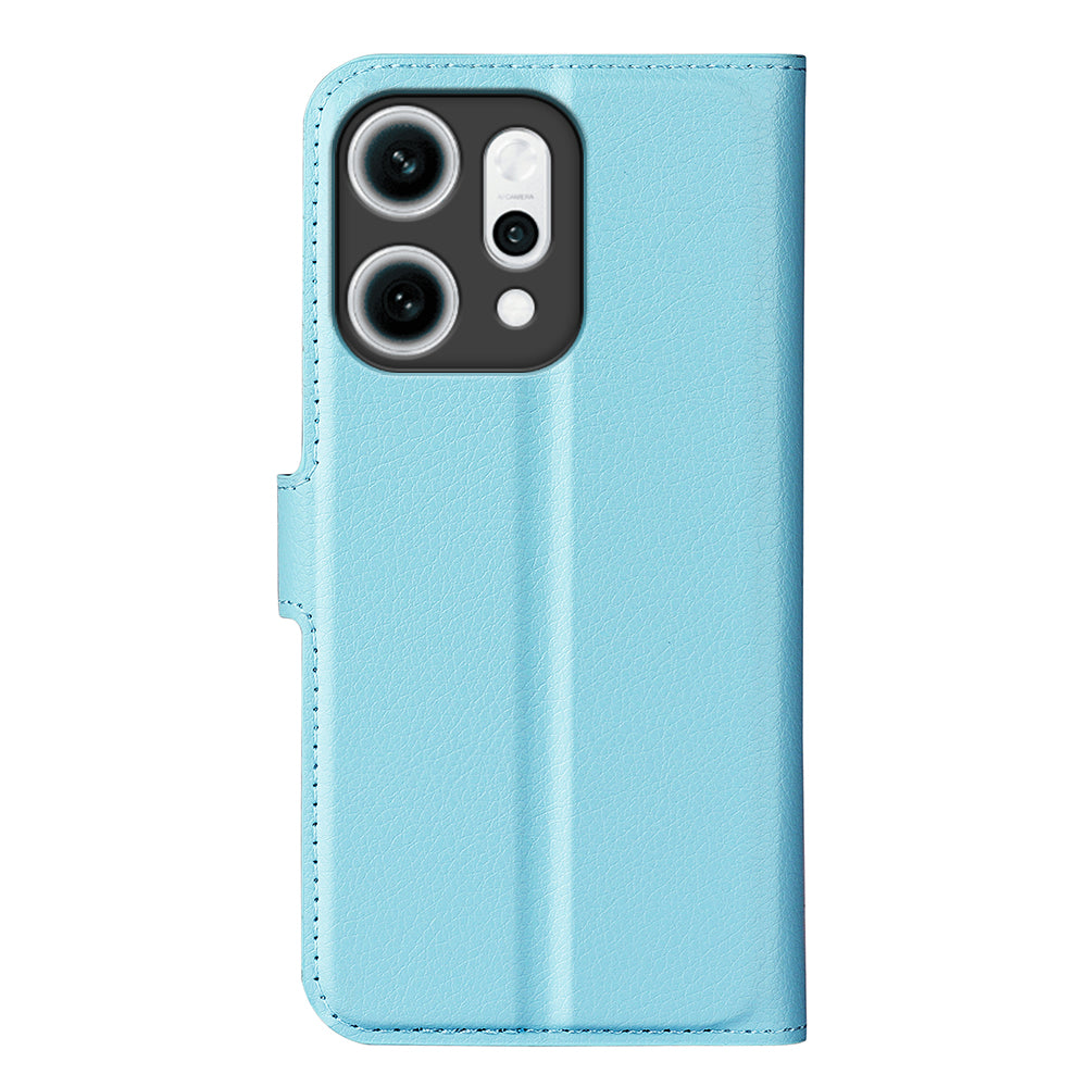 OPPO Reno14 PU Wallet Case [LightBlue]