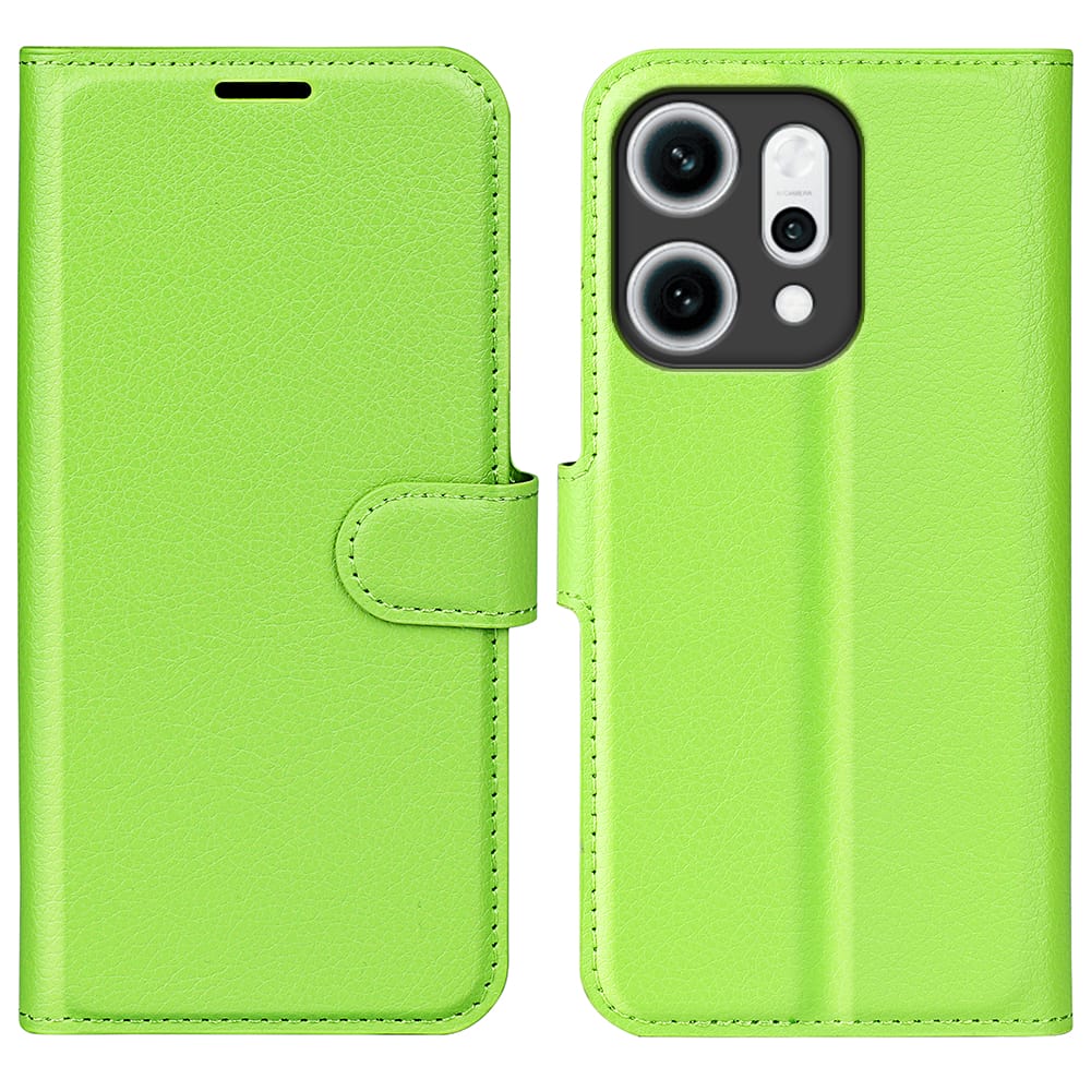 OPPO Reno14 PU Wallet Case [Green]