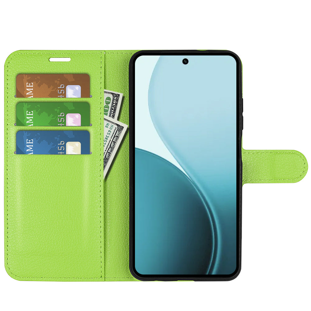 OPPO Reno14 PU Wallet Case [Green]