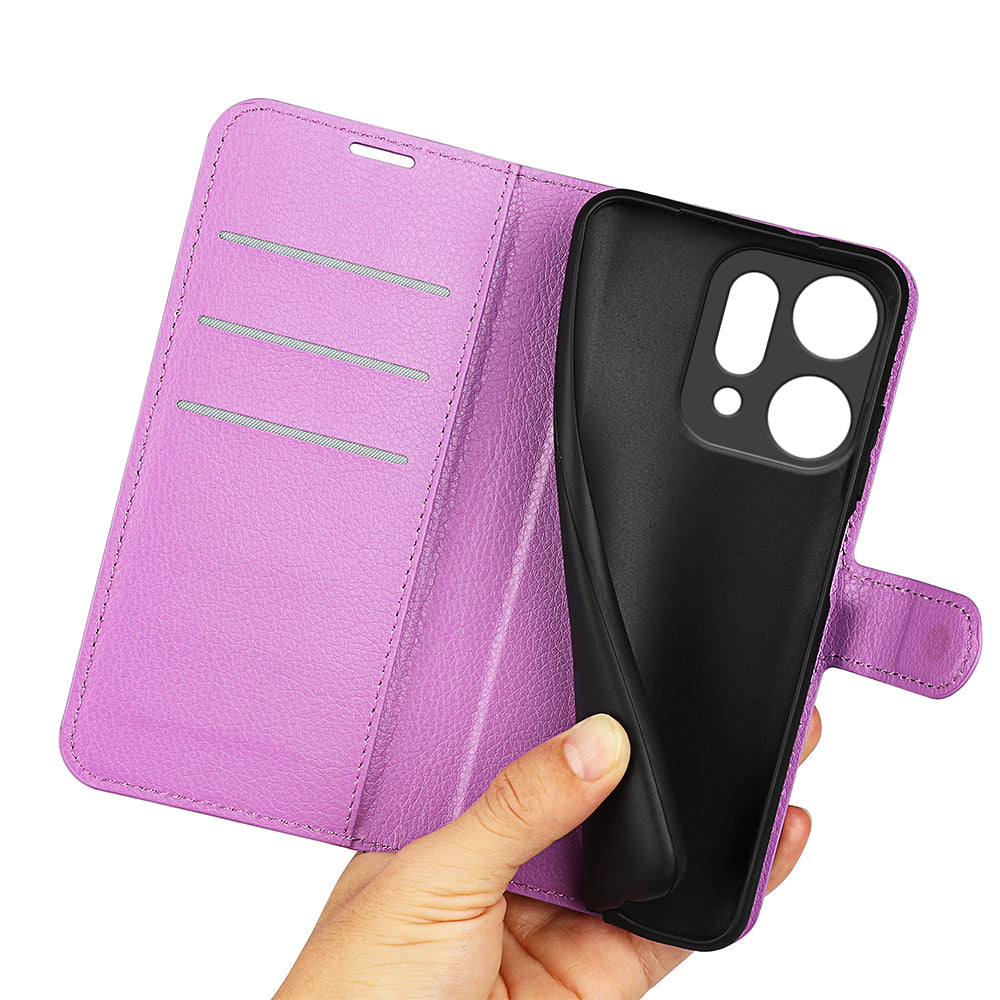 OPPO Reno14 PU Wallet Case [Purple]