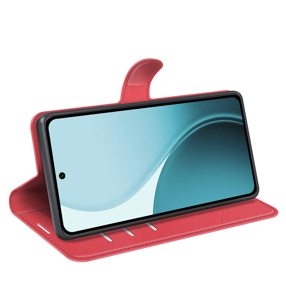 OPPO Reno14 PU Wallet Case [Red]