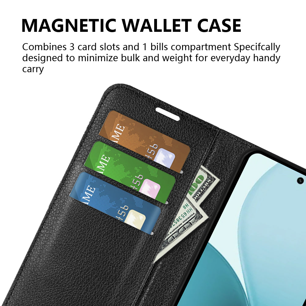 OPPO Reno14 PU Wallet Case [LightBlue]