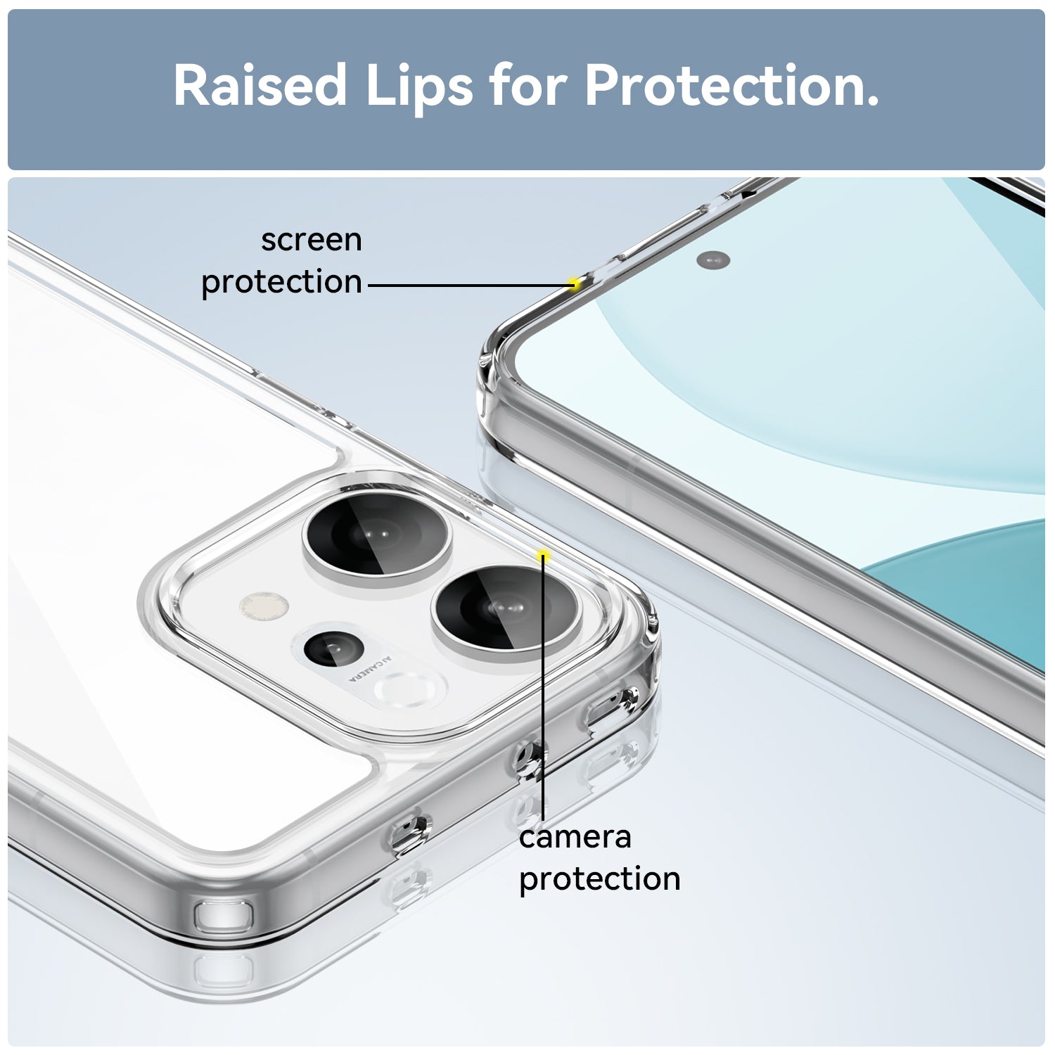 OPPO Reno14 5G Soft TPU Bumper Case [Clear]