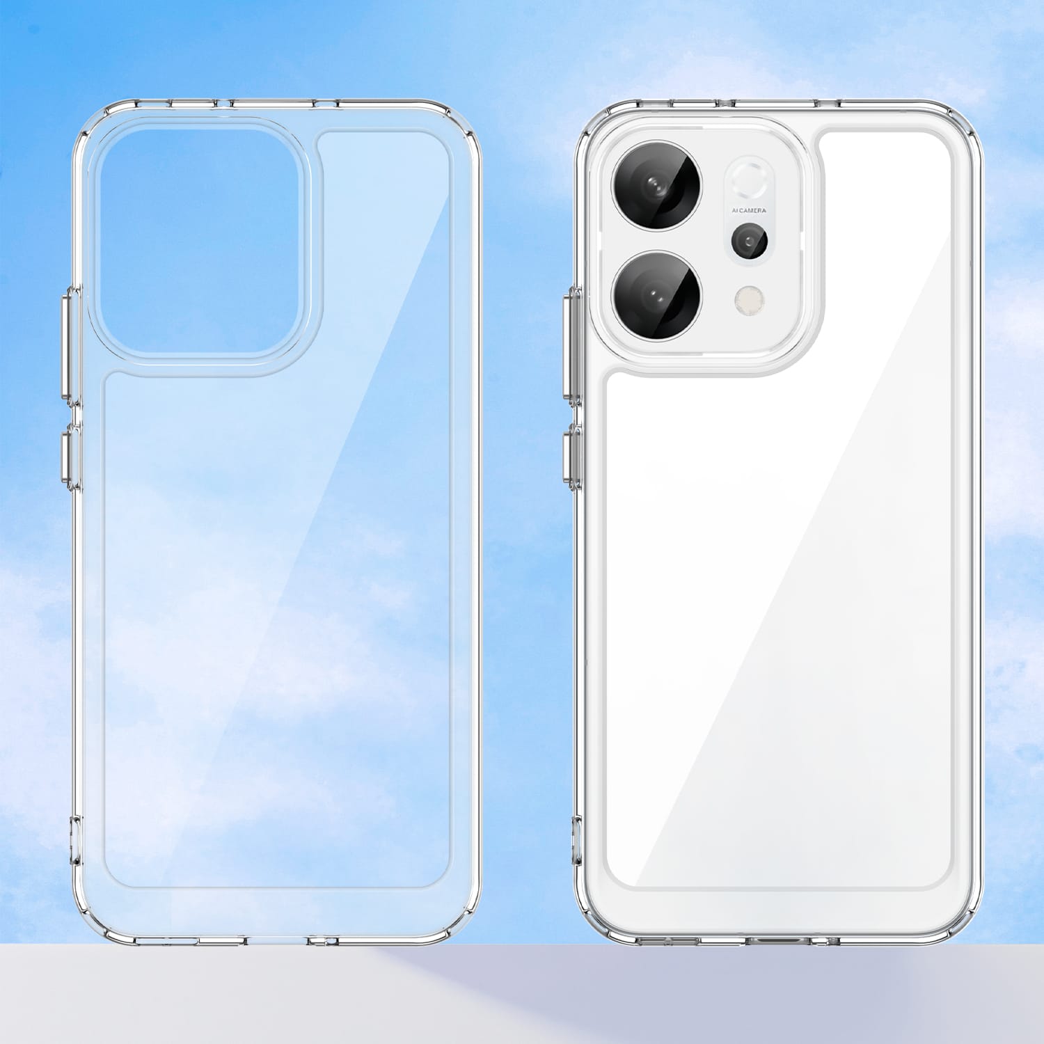 OPPO Reno14 5G Soft TPU Bumper Case [Clear]