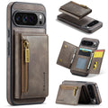 DG.MING Detachable Magnetic Wallet Case with Zipper Pocket for Pixel 10 ProXL [Coffee] - Coffee