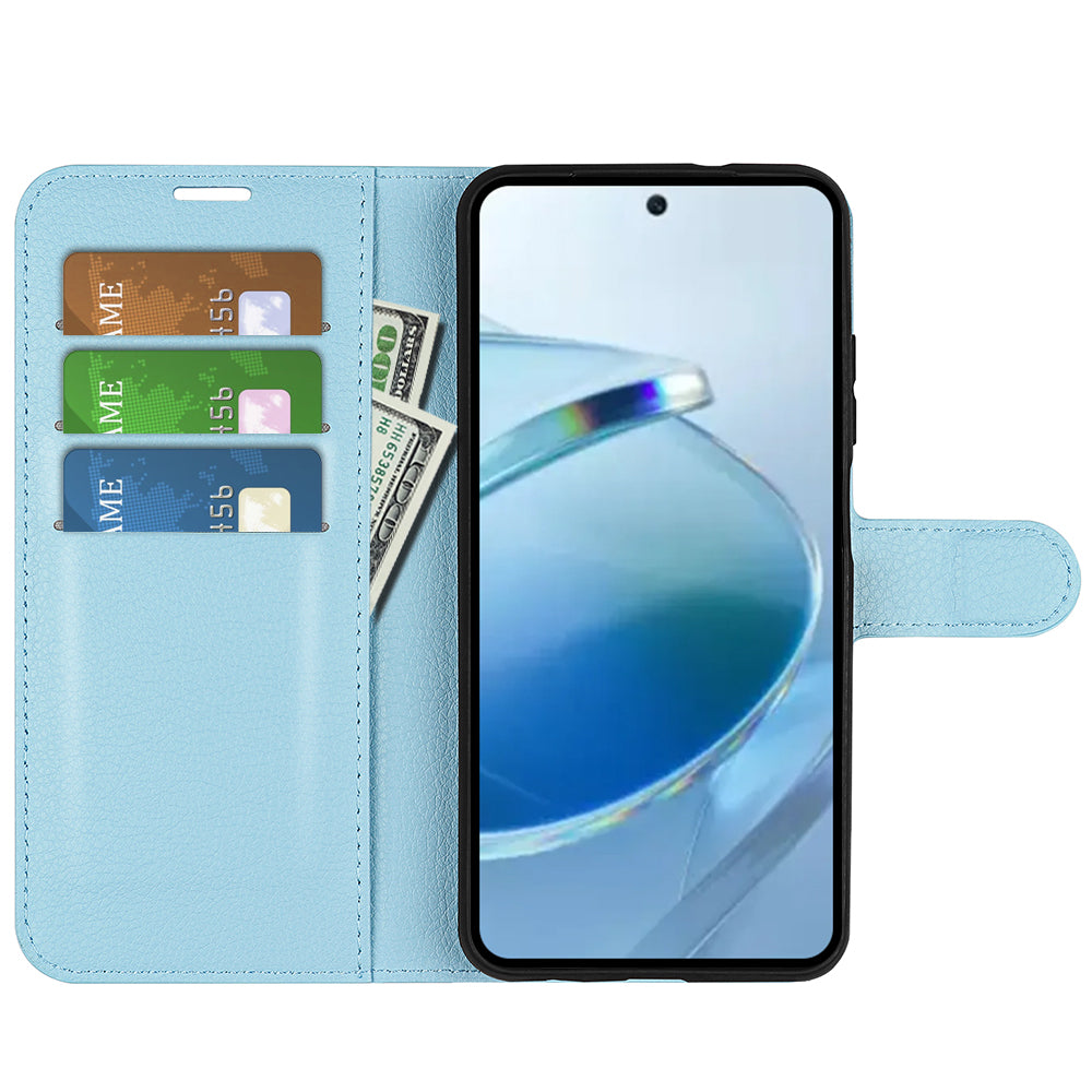 Wallet Case for Xiaomi Redmi 15C 4G – PU Leather Flip Cover with Card Holder & Stand [LightBlue]