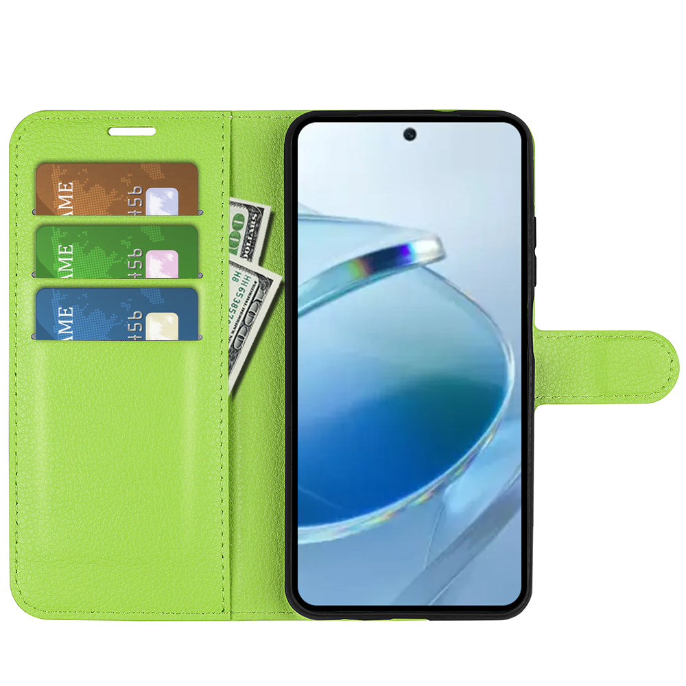 Wallet Case for Xiaomi Redmi 15C 4G – PU Leather Flip Cover with Card Holder & Stand [Green]