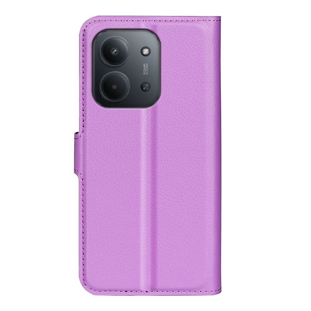 Wallet Case for Xiaomi Redmi 15C 4G – PU Leather Flip Cover with Card Holder & Stand [Purple]