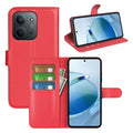 Wallet Case for Xiaomi Redmi 15C 4G – PU Leather Flip Cover with Card Holder & Stand [Red] - Red