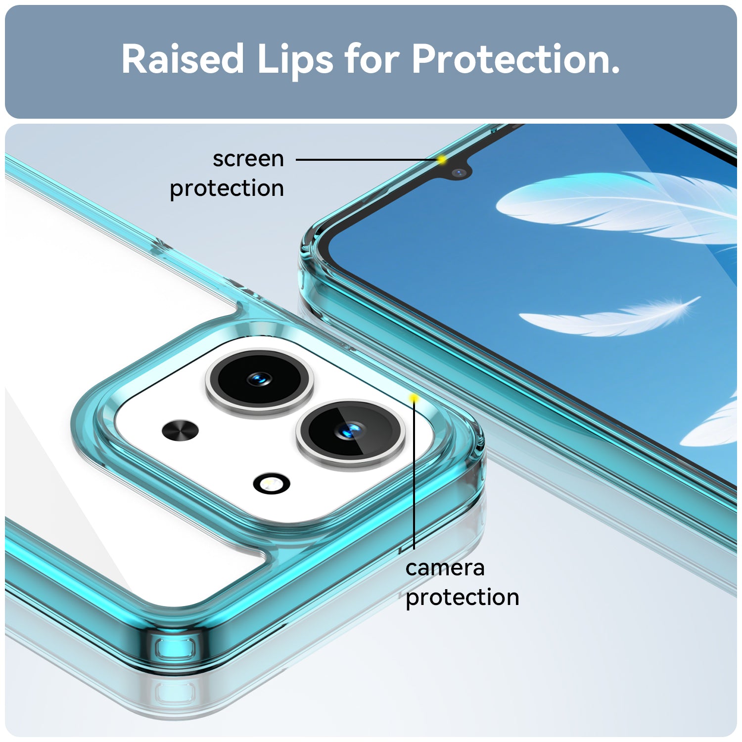 Xiaomi 15C 4G Soft TPU Bumper Shockproof Cover Case [Clear Blue]