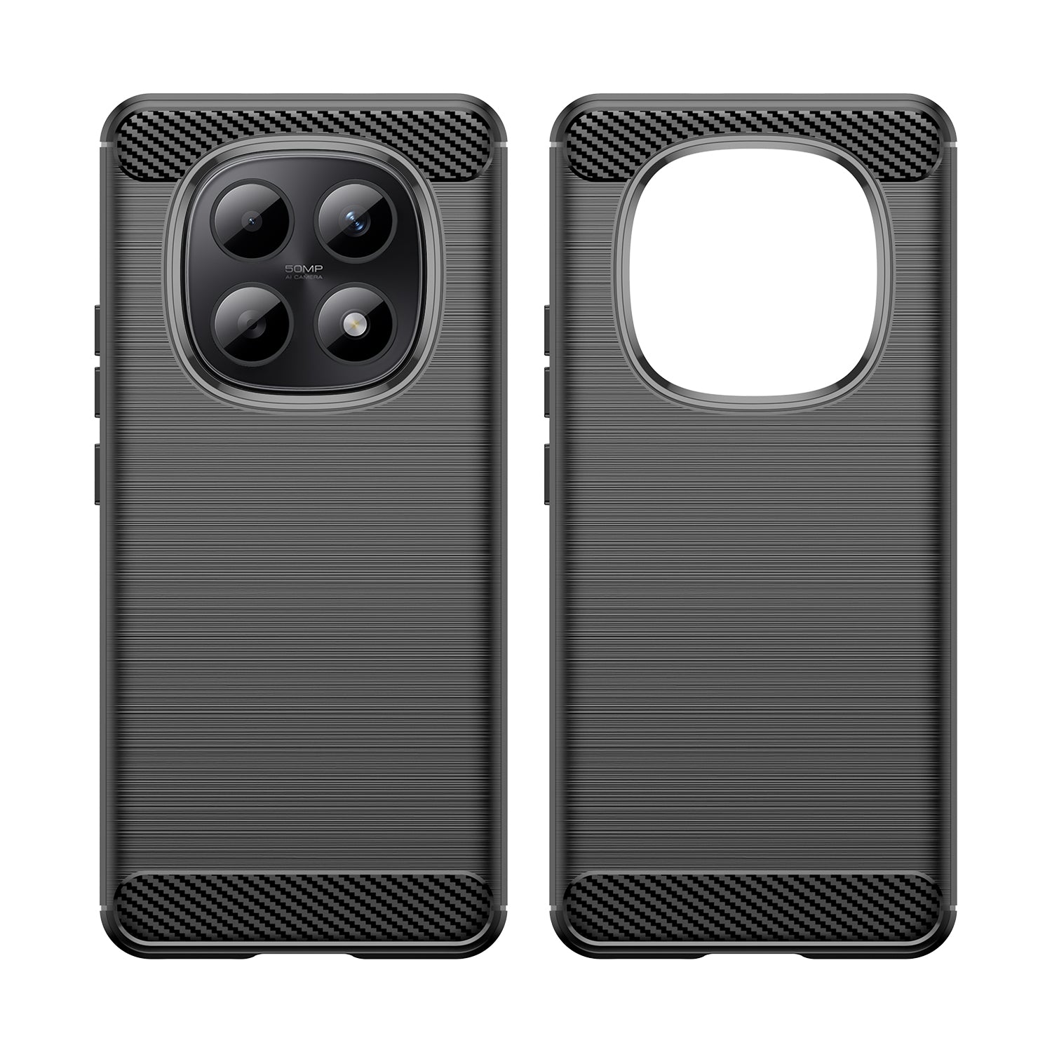 Redmi Note 15 4G / 5G Carbon Fibre TPU Case Slim Shockproof Cover Black
