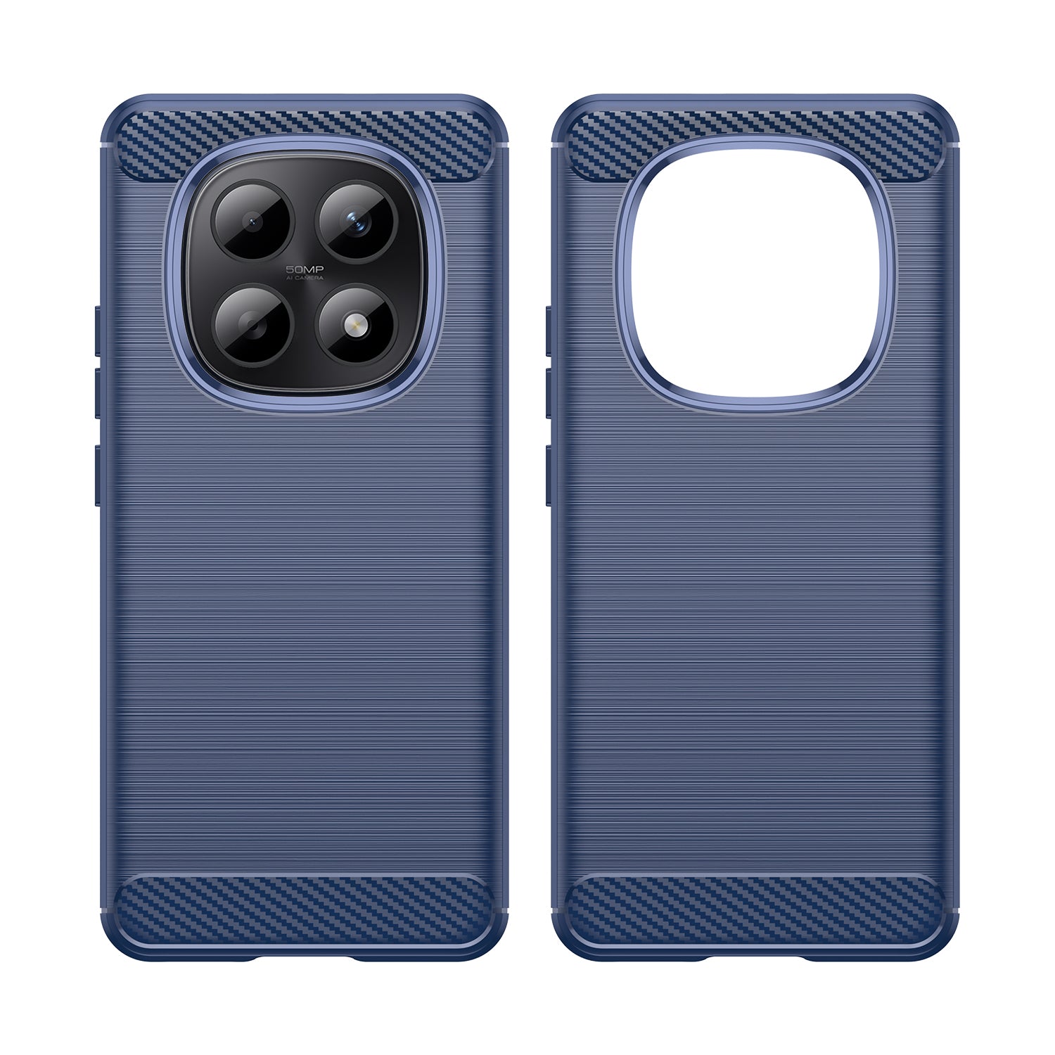 Redmi Note 15 4G / 5G Carbon Fibre TPU Case Slim Shockproof Cover Navy