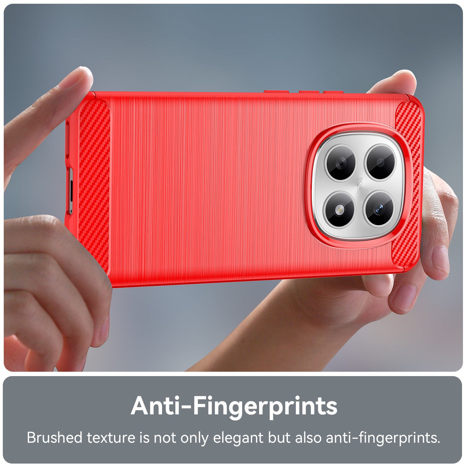 Redmi Note 15 4G / 5G Carbon Fibre TPU Case Slim Shockproof Cover Red