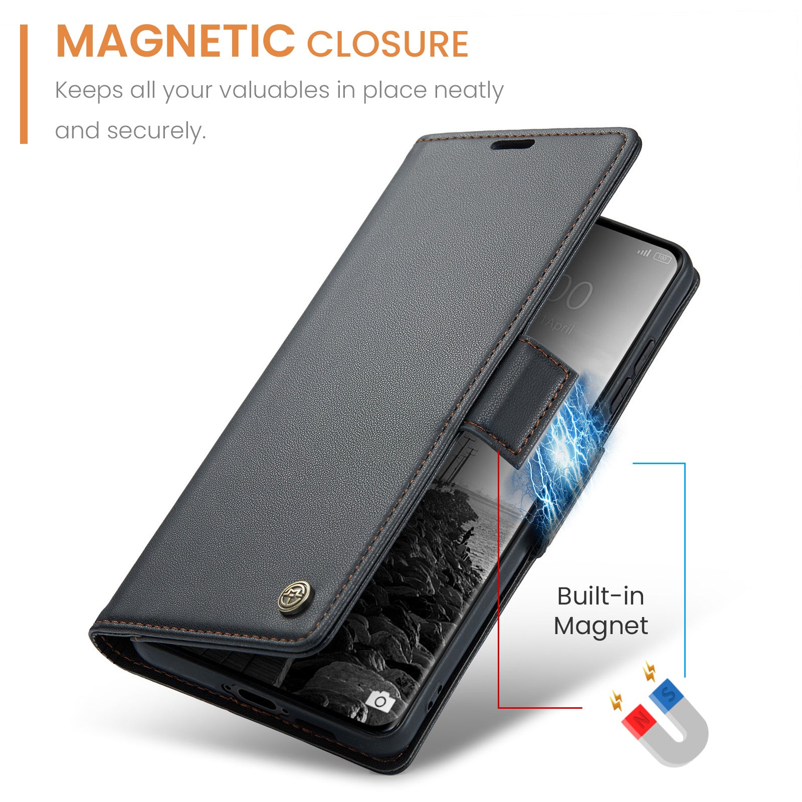 Xiaomi Redmi Note 15 4G / 5G CaseMe Retro Wallet Case [Black]