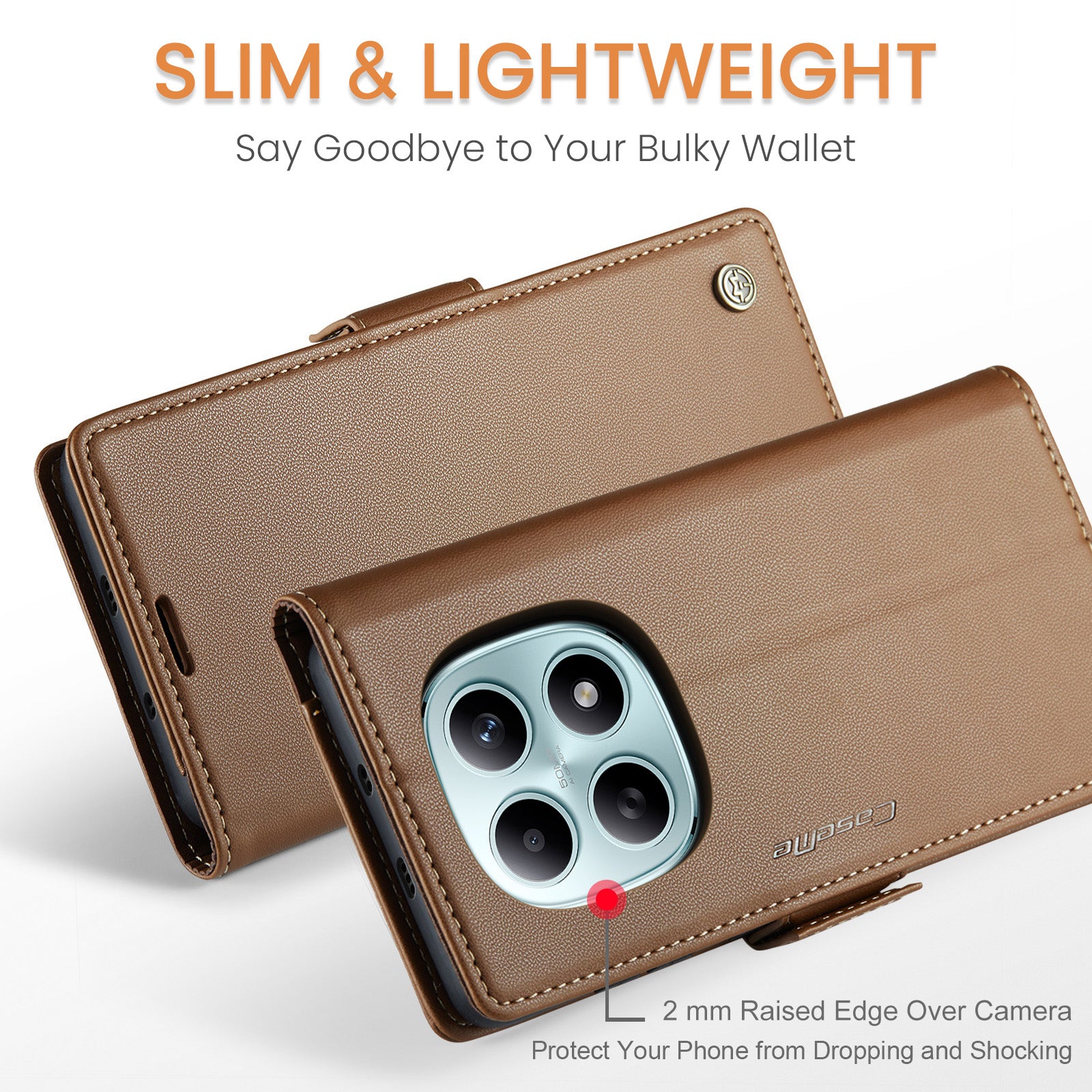 Xiaomi Redmi Note 15 4G / 5G CaseMe Retro Wallet Case [Brown]