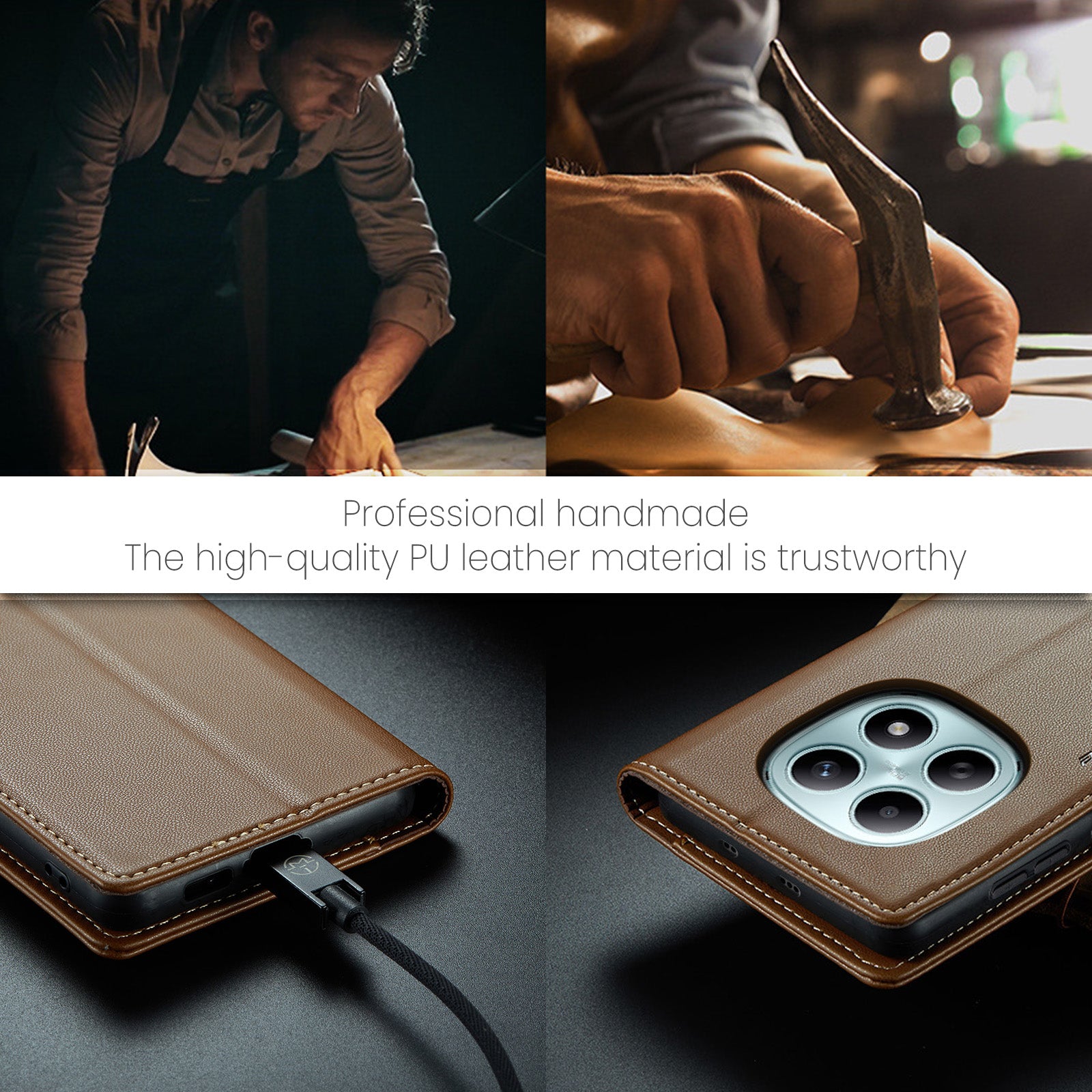 Xiaomi Redmi Note 15 4G / 5G CaseMe Retro Wallet Case [Brown]