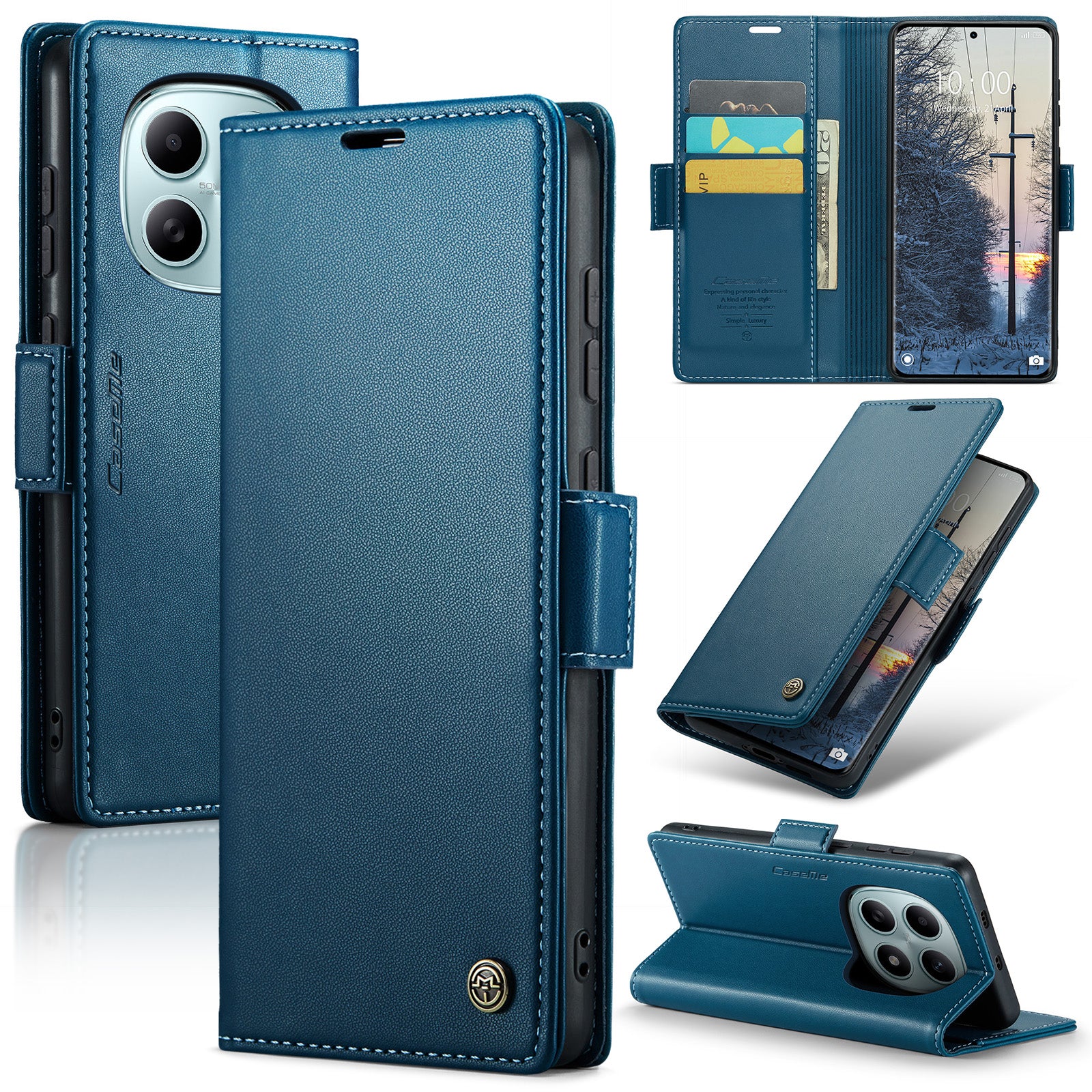 Xiaomi Redmi Note 15 4G / 5G CaseMe Retro Wallet Case [Navy]