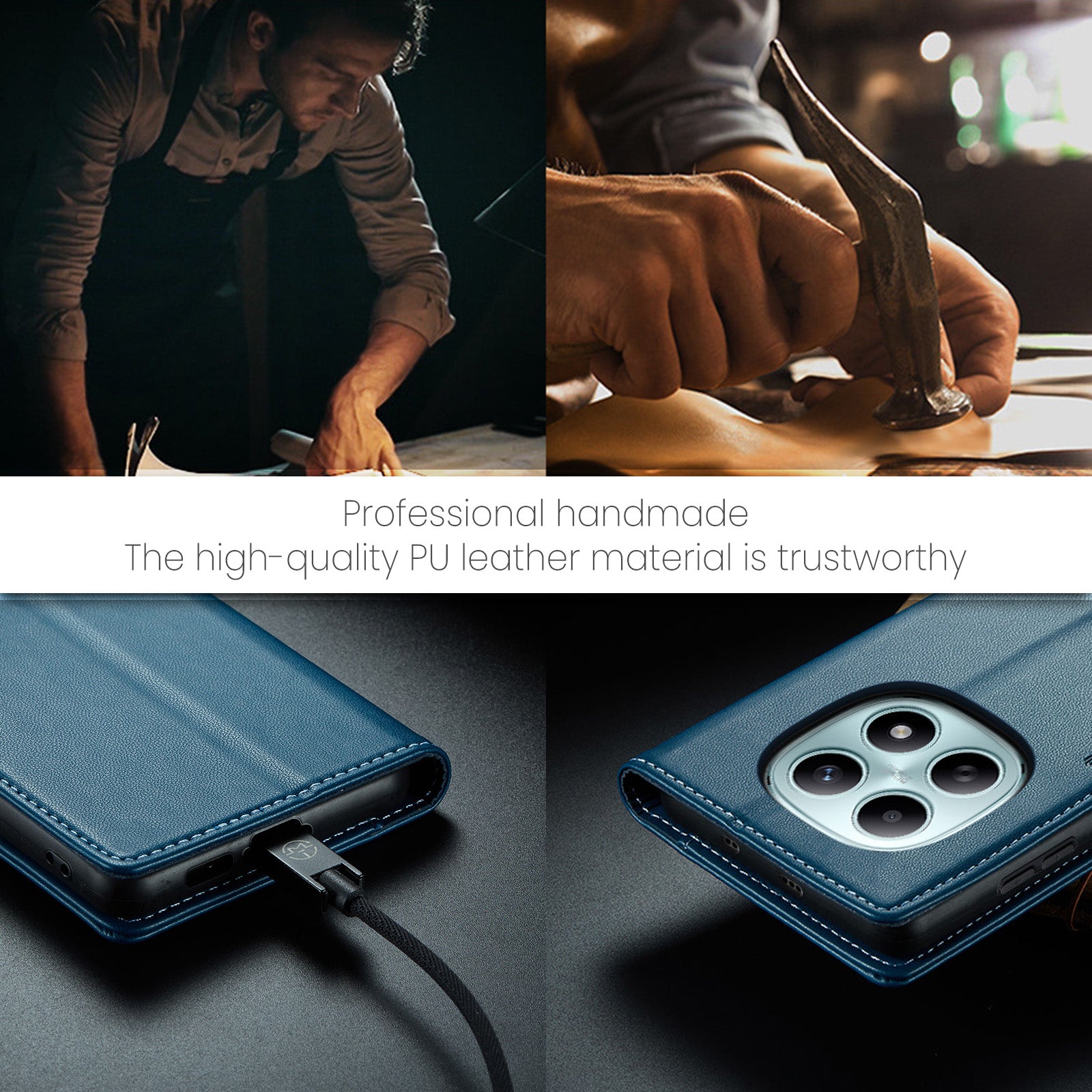Xiaomi Redmi Note 15 4G / 5G CaseMe Retro Wallet Case [Navy]