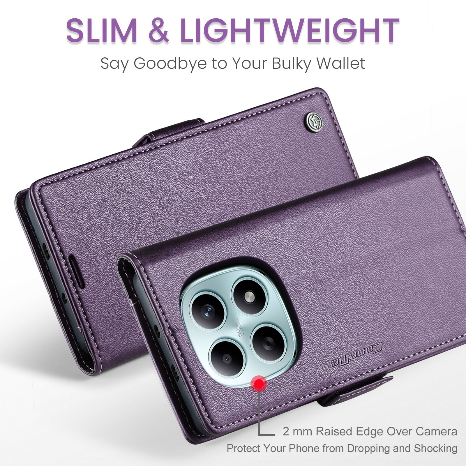 Xiaomi Redmi Note 15 4G / 5G CaseMe Retro Wallet Case [Purple]