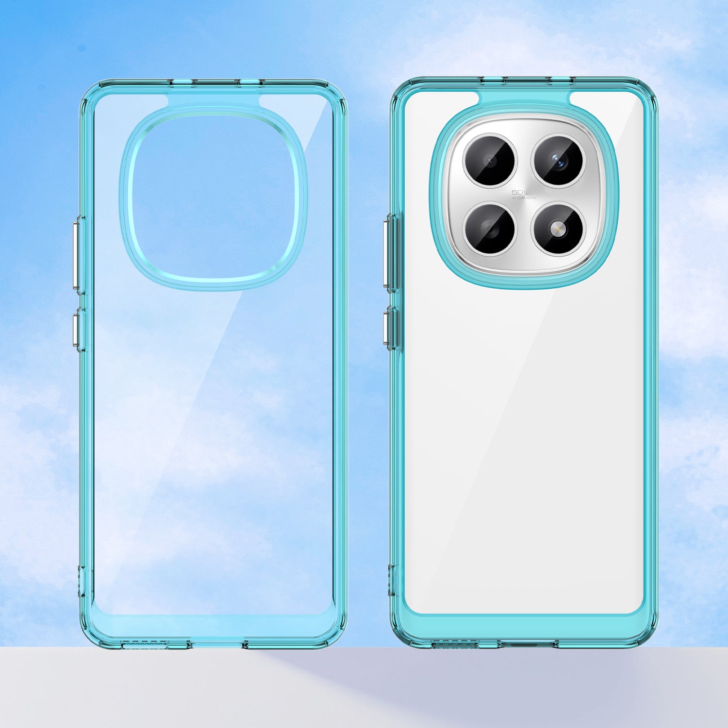Xiaomi Redmi Note 15 4G / 5G Soft TPU Bumper Shockproof Cover Case [Clear Blue]