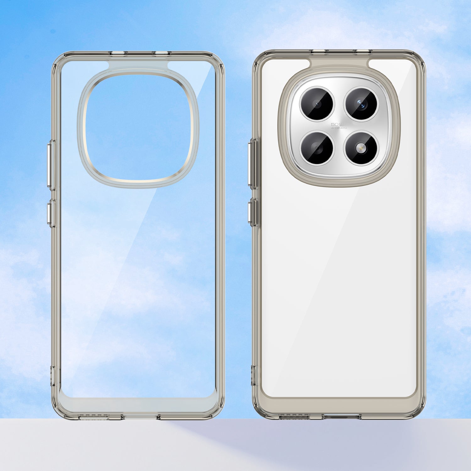 Xiaomi Redmi Note 15 4G / 5G Soft TPU Bumper Shockproof Cover Case [Clear Grey]