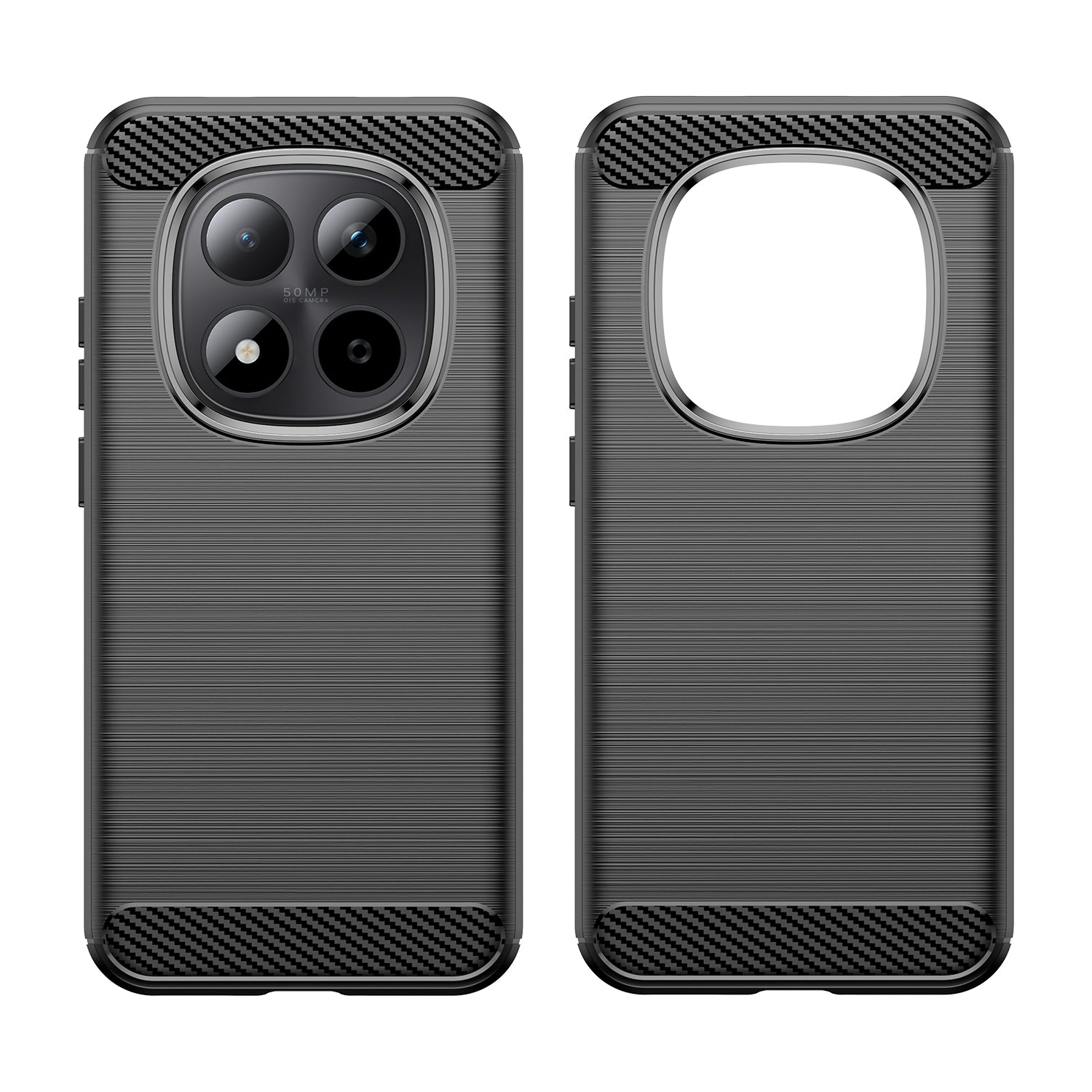 Redmi Note 15 Pro 5G Carbon Fibre TPU Case Slim Shockproof Cover Black