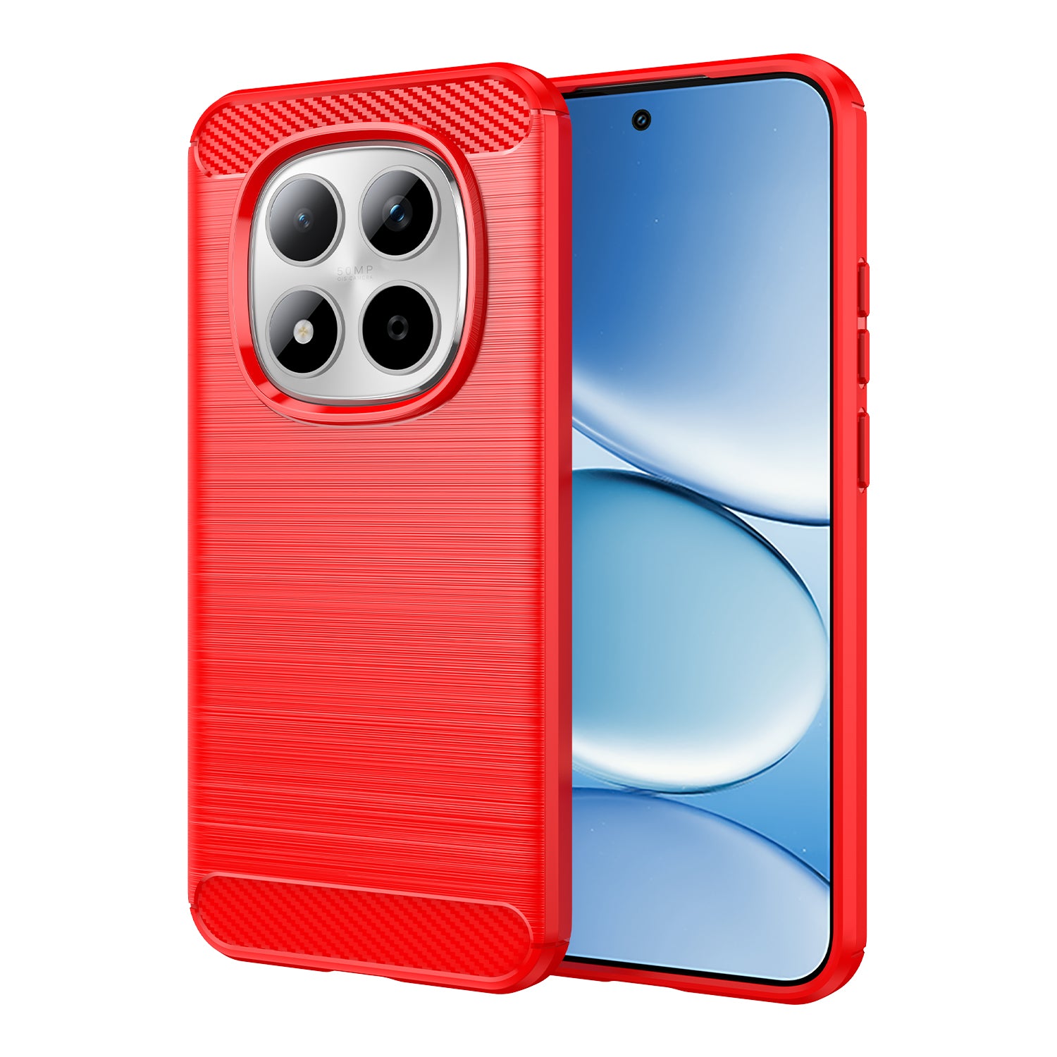 Redmi Note 15 Pro 5G Carbon Fibre TPU Case Slim Shockproof Cover Red