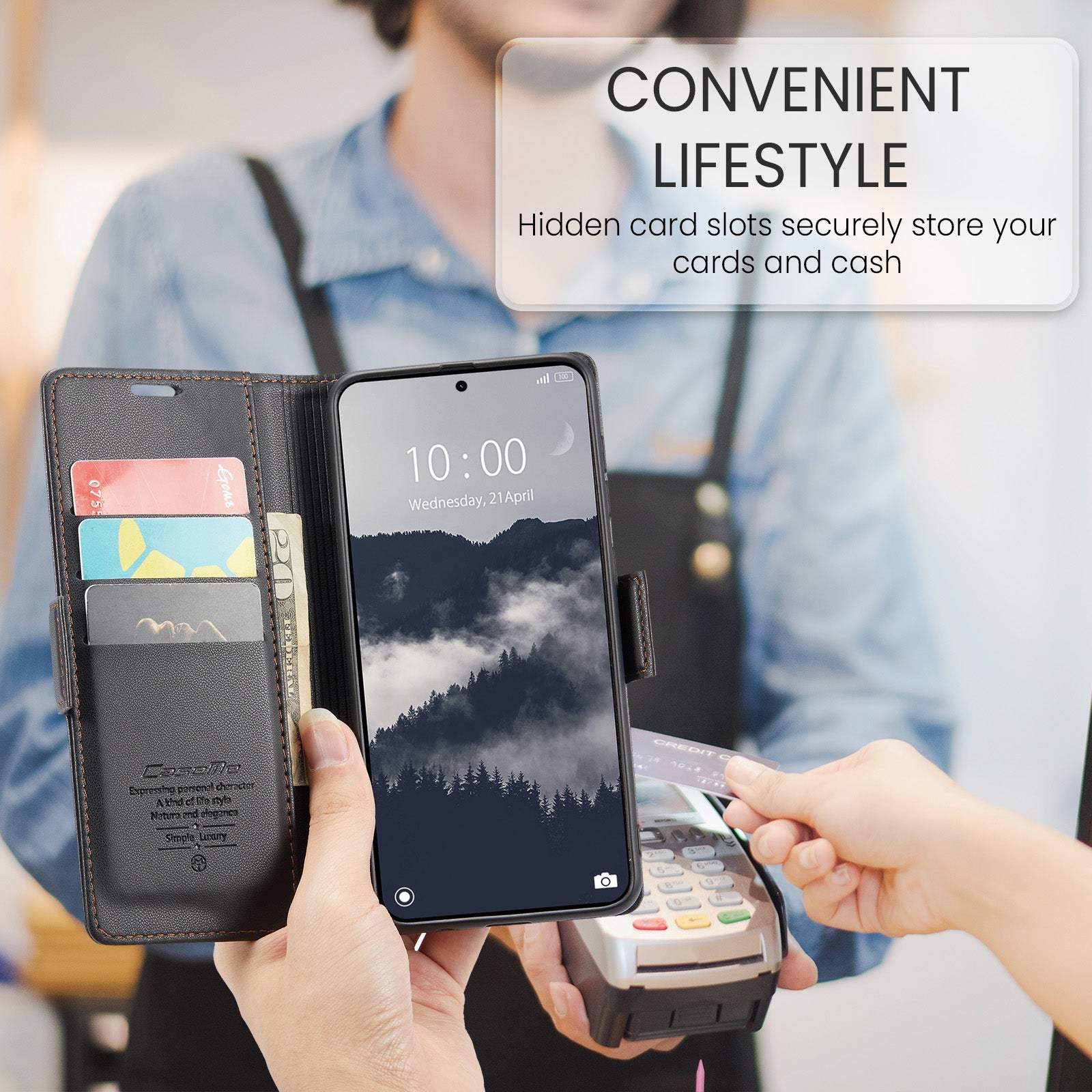 Xiaomi Redmi Note 15 Pro 5G CaseMe Retro Wallet Case [Black]