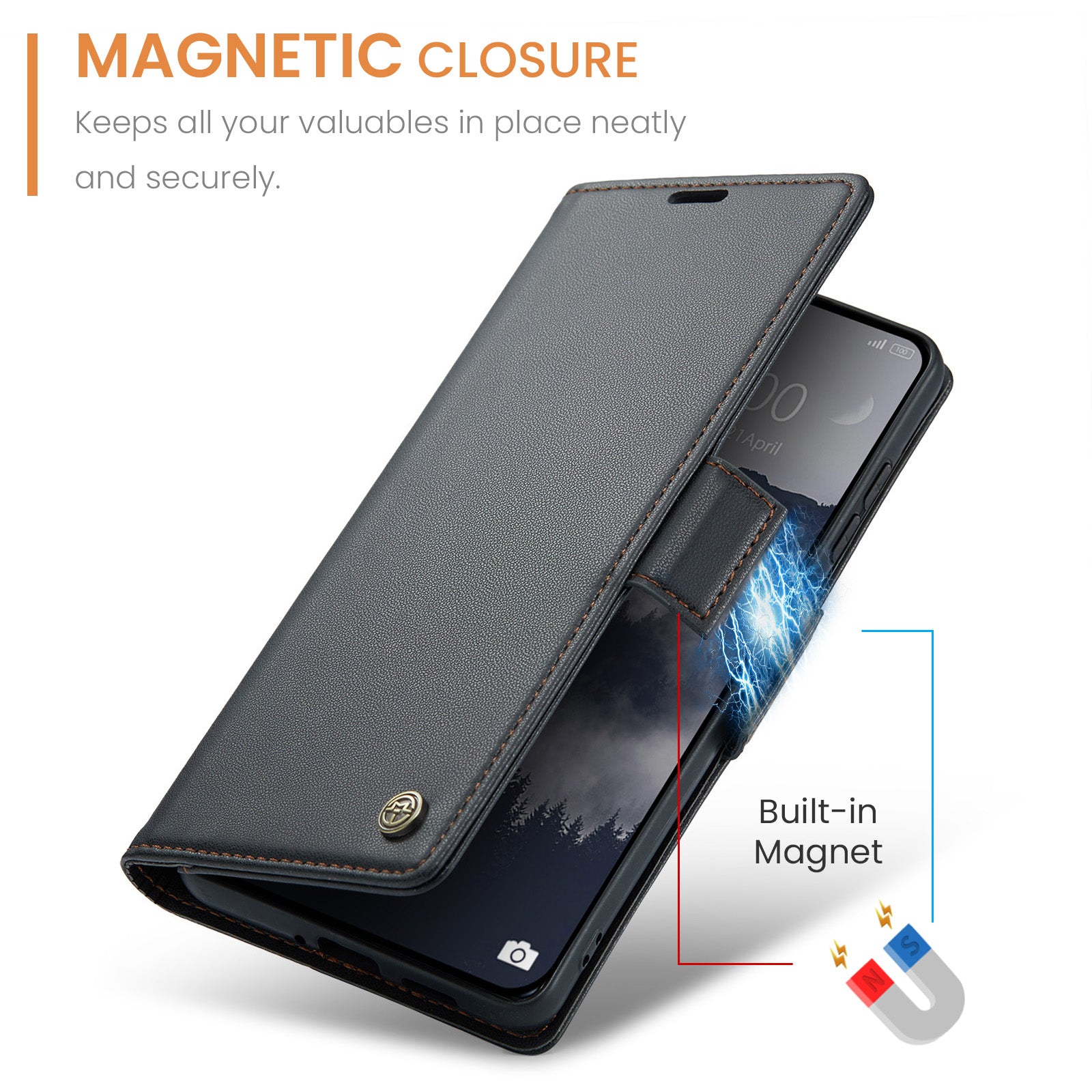 Xiaomi Redmi Note 15 Pro 5G CaseMe Retro Wallet Case [Black]