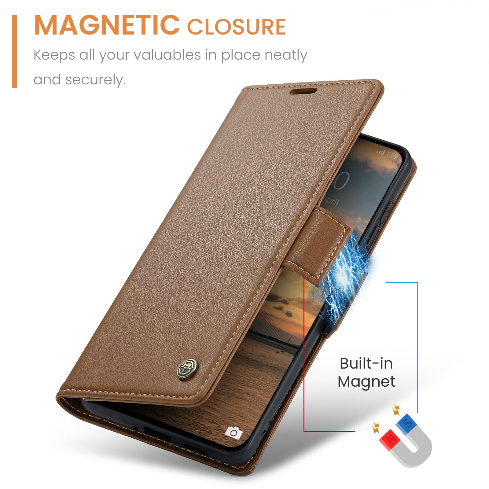 Xiaomi Redmi Note 15 Pro 5G CaseMe Retro Wallet Case [Brown]