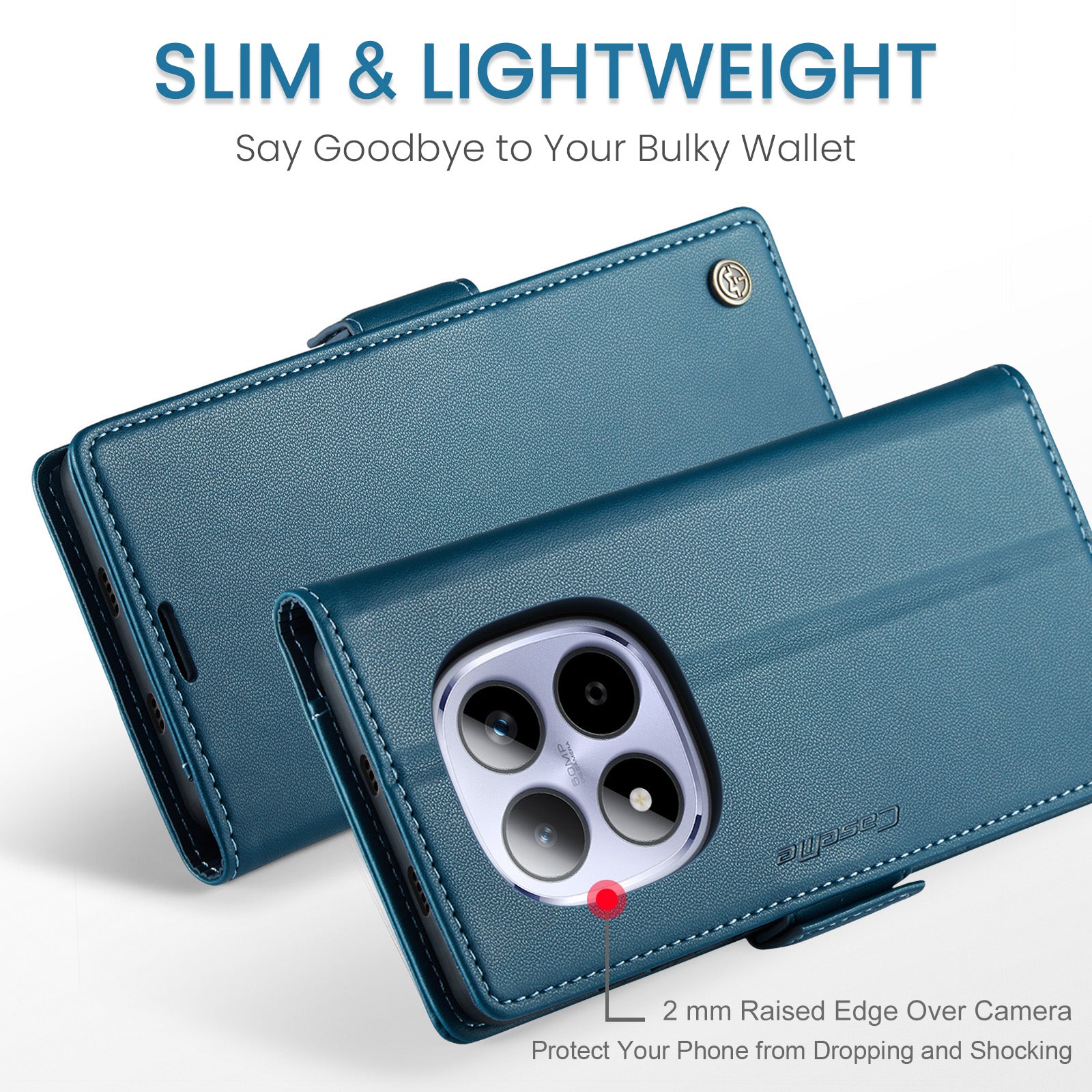 Xiaomi Redmi Note 15 Pro 5G CaseMe Retro Wallet Case [Navy]