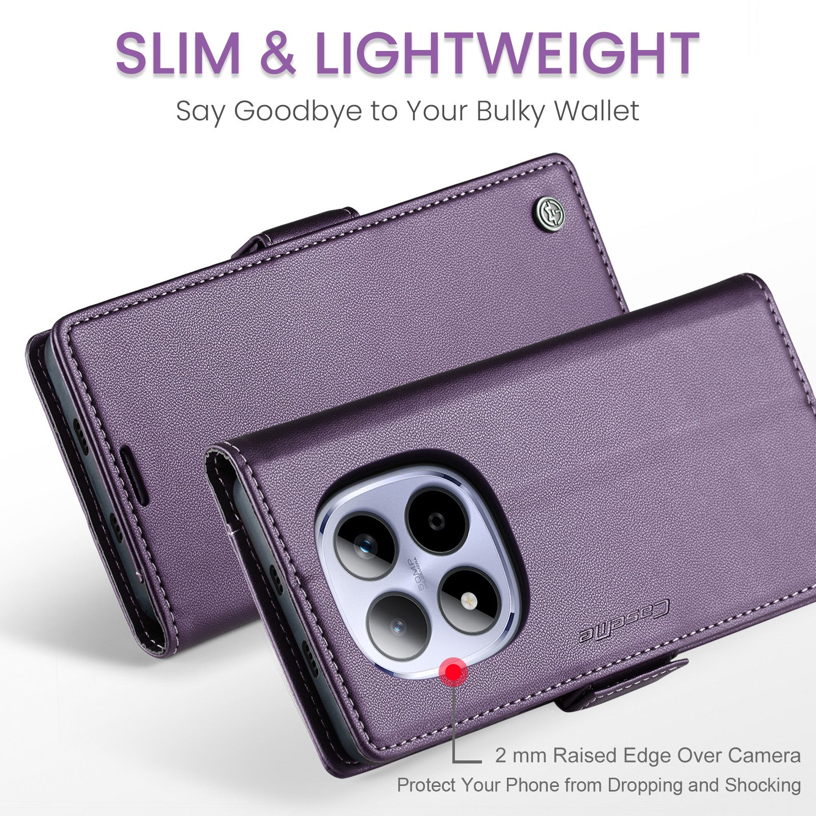 Xiaomi Redmi Note 15 Pro 5G CaseMe Retro Wallet Case [Purple]