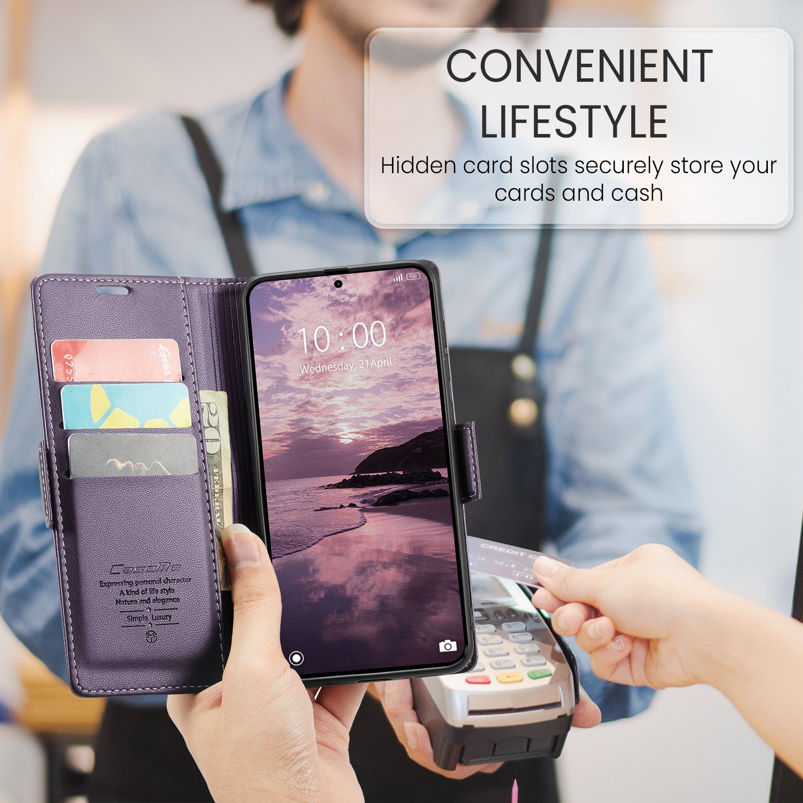 Xiaomi Redmi Note 15 Pro 5G CaseMe Retro Wallet Case [Purple]